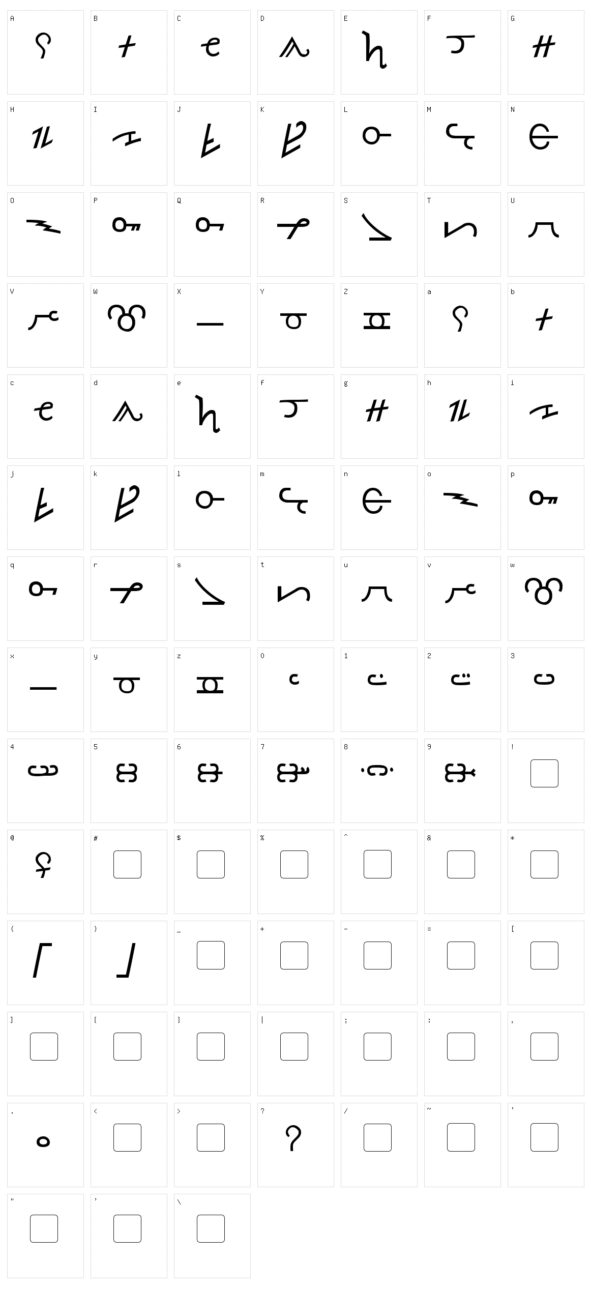 Olde Thorass Character Set