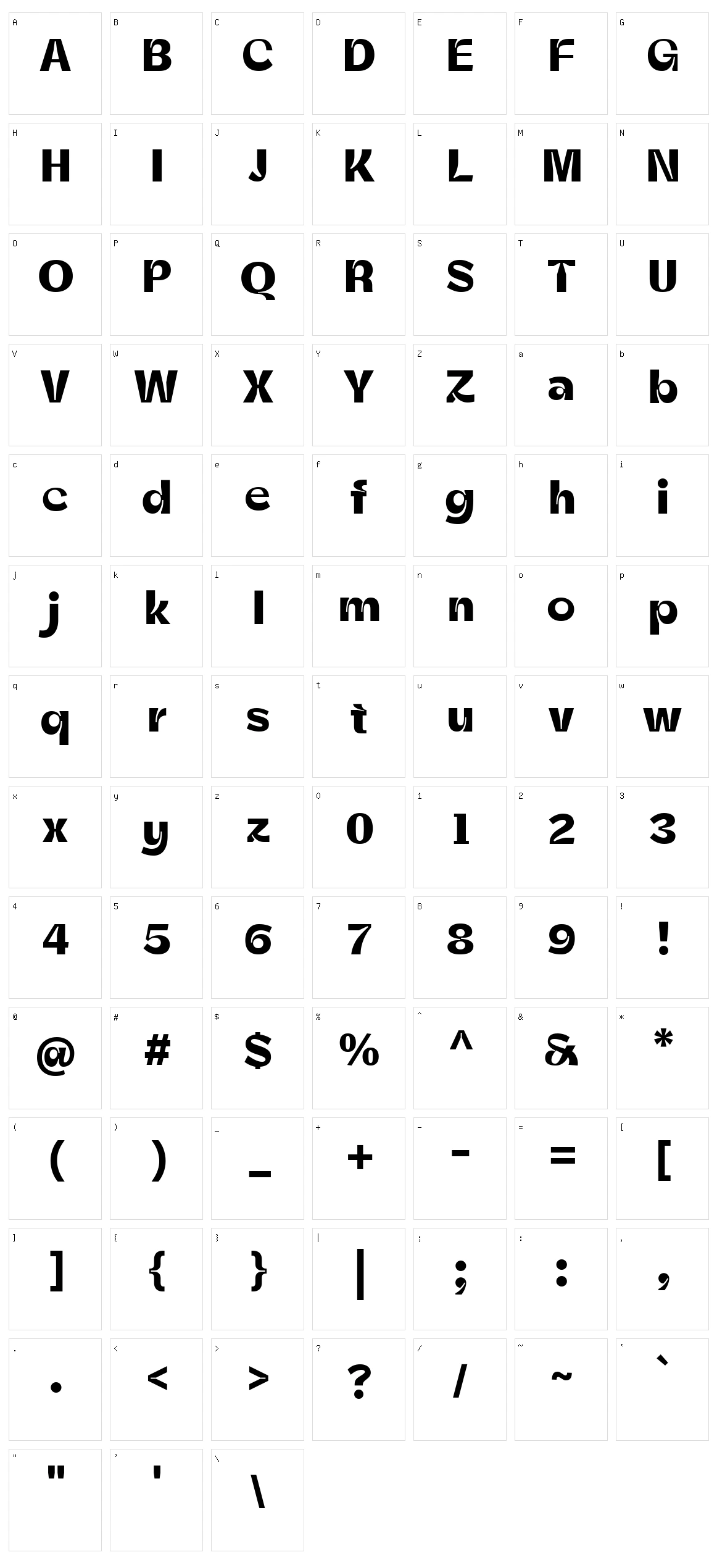 Zt Shago Character Set