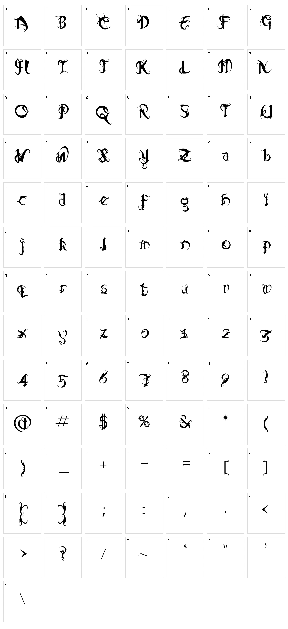 Diablo Character Set