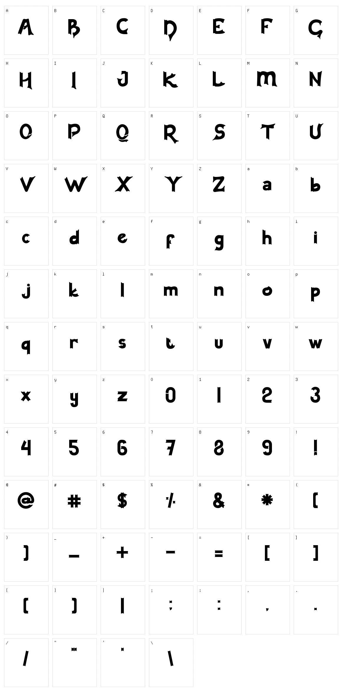 Earlinos Character Set