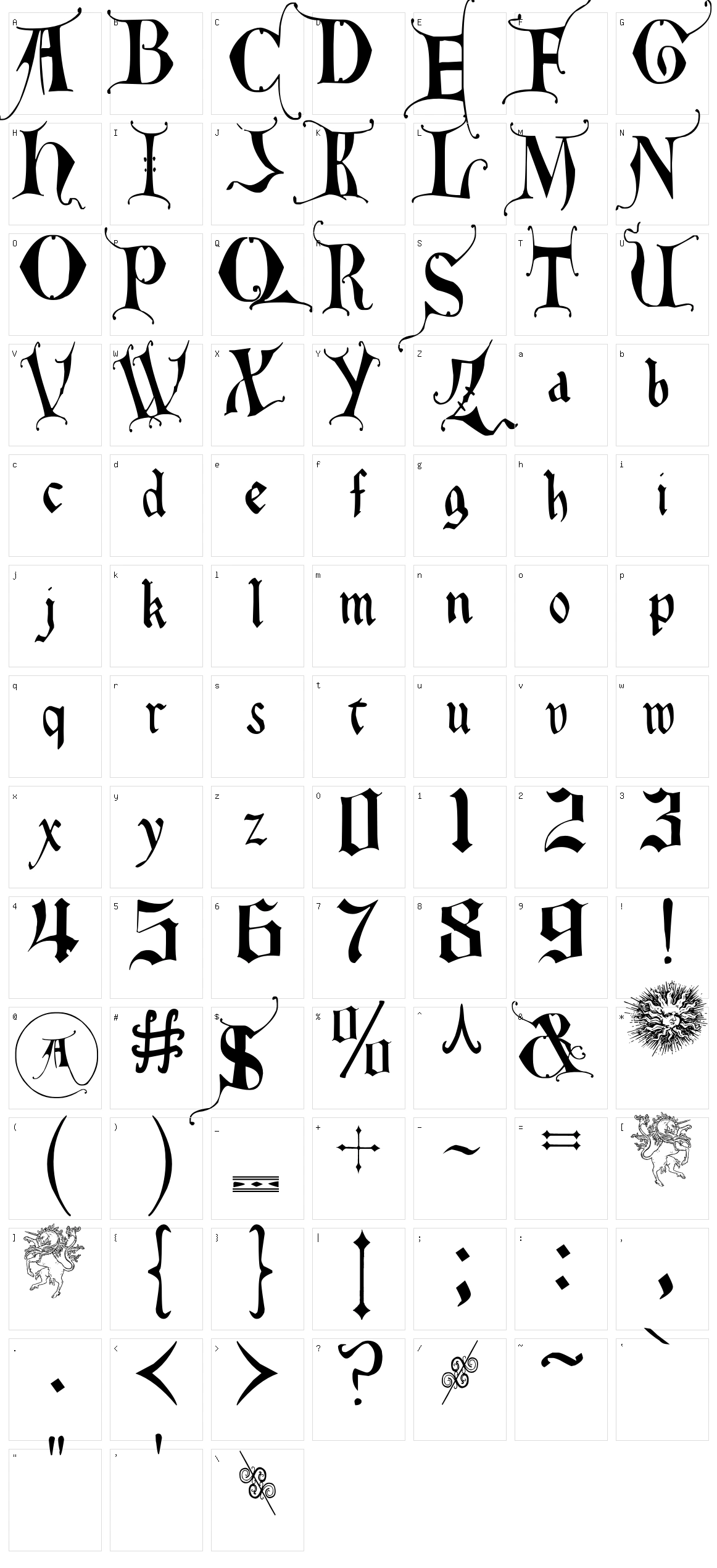 East Anglia Character Set