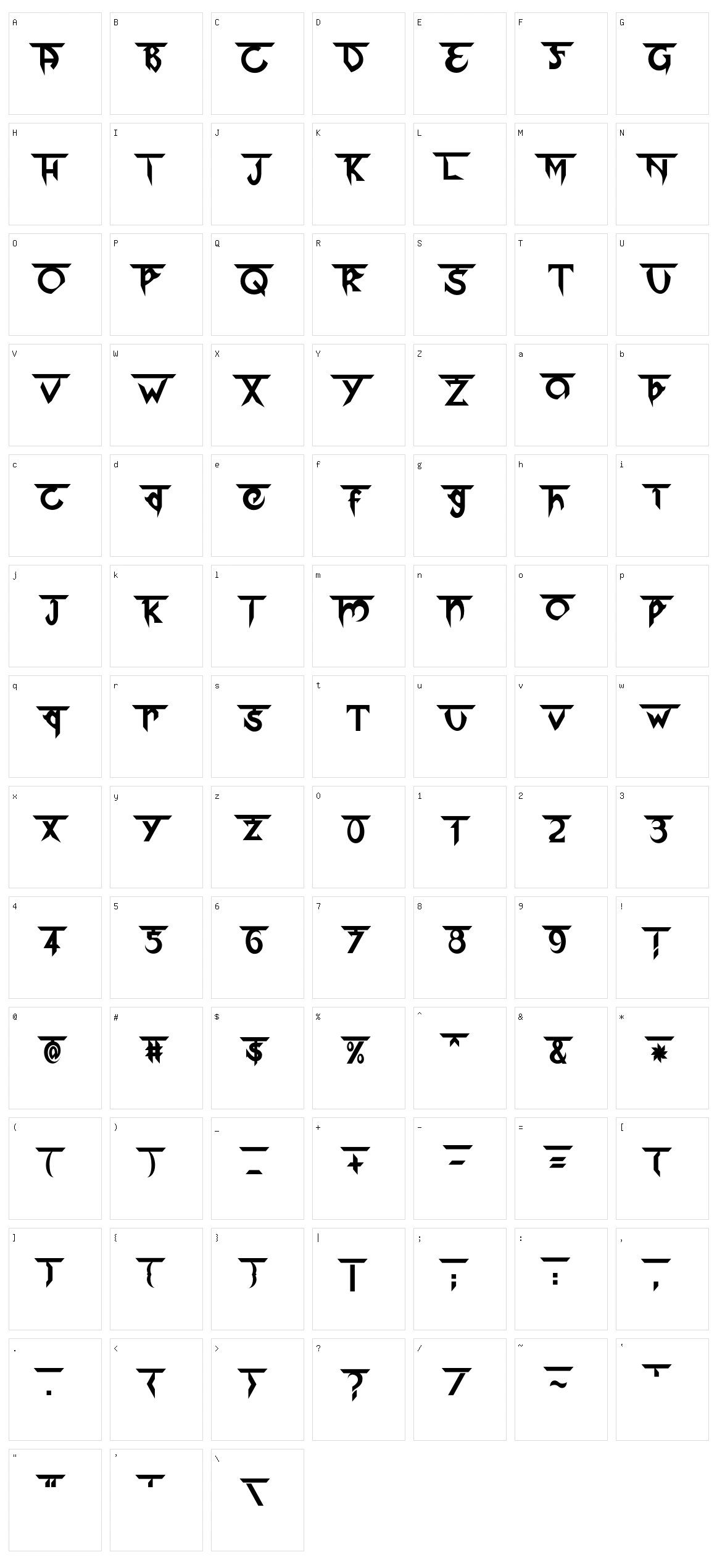 Ektomorf Character Set