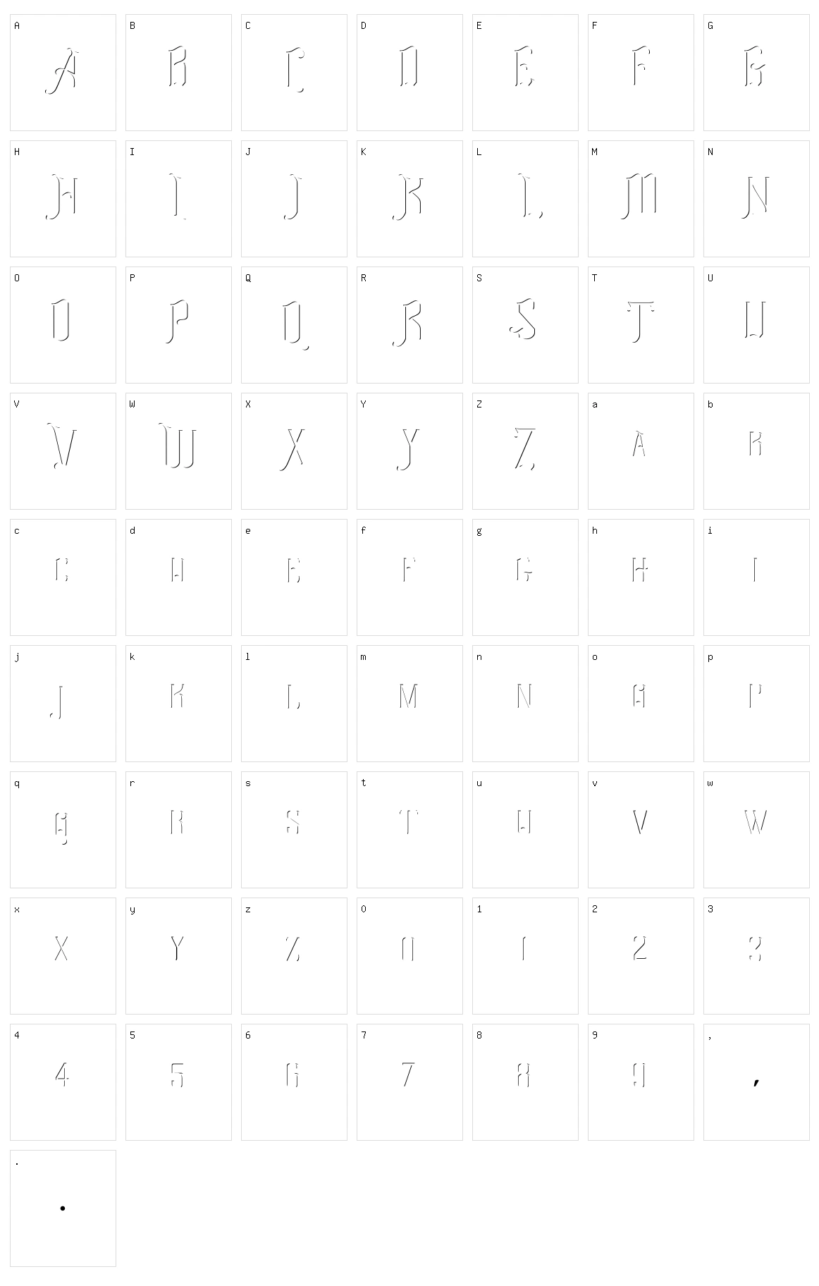 Graphite Character Set