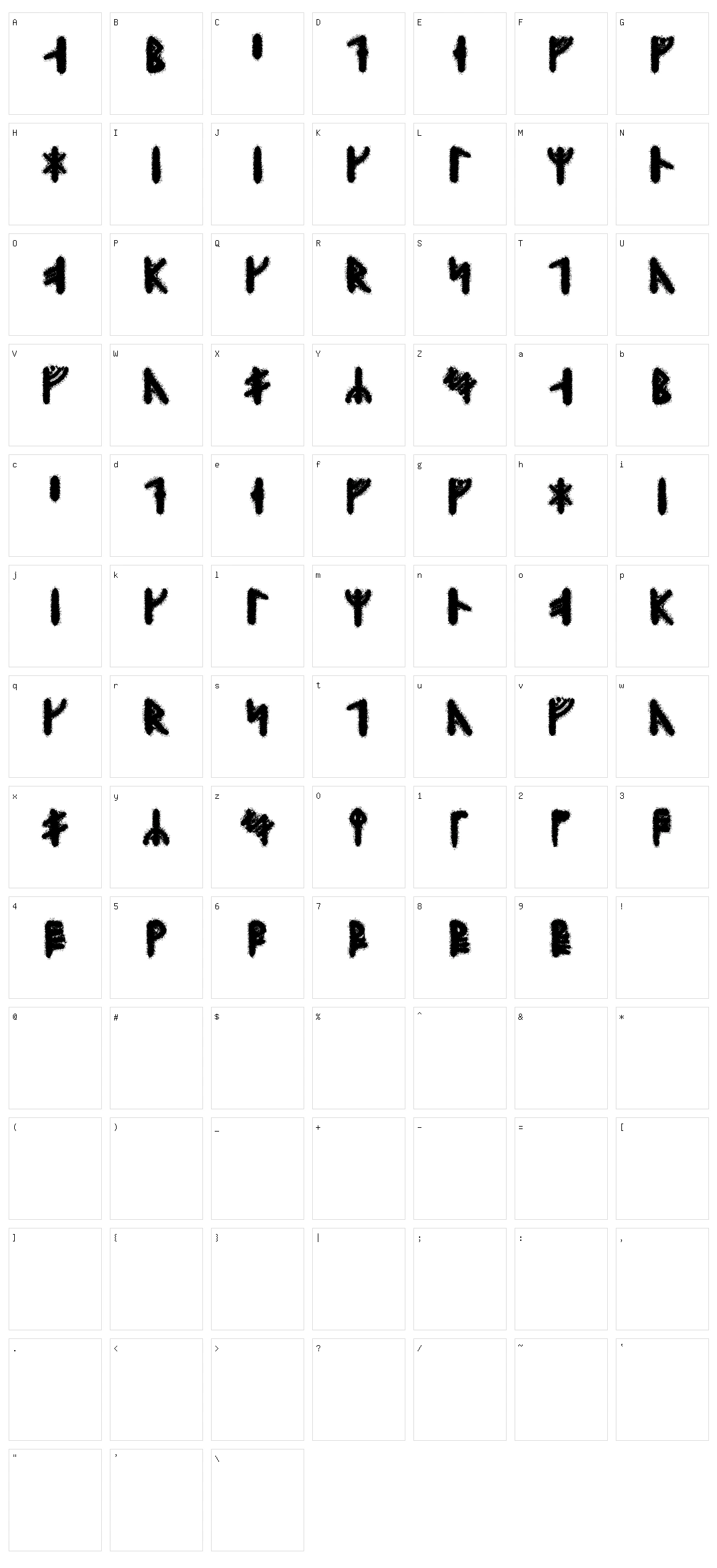 Skraeling Runic Character Set