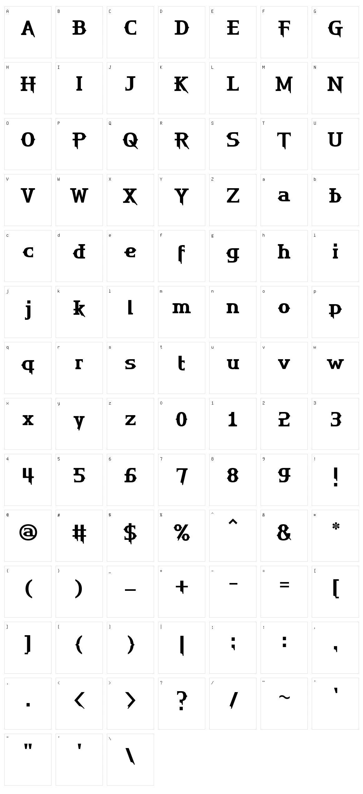 HU The Game Character Set