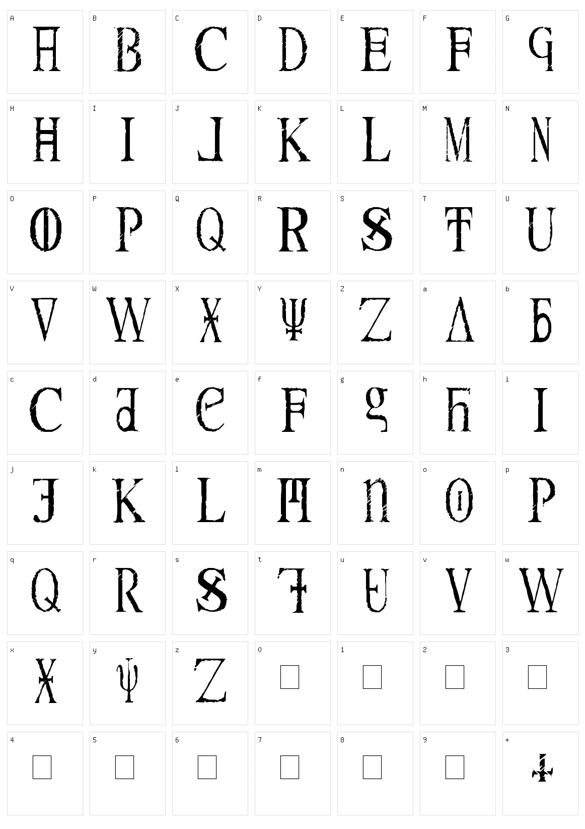 Magna Veritas Character Set