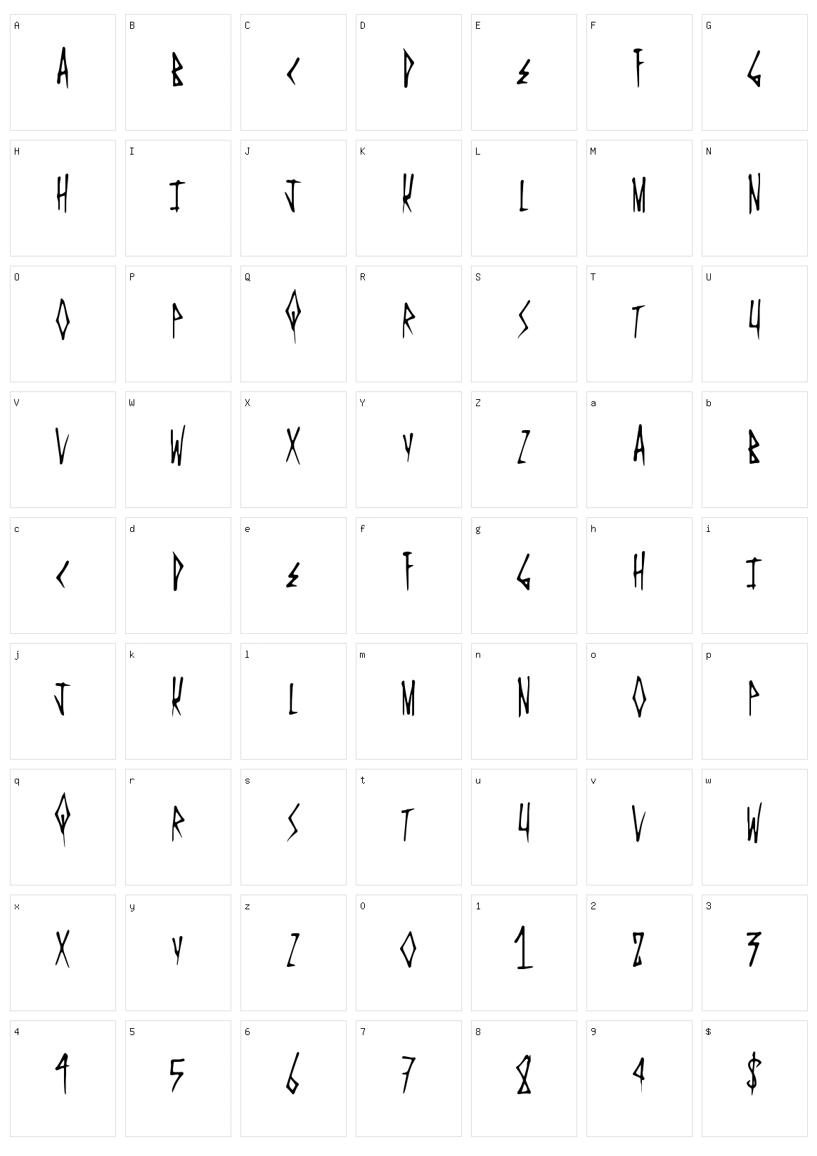 Metal Event Character Set