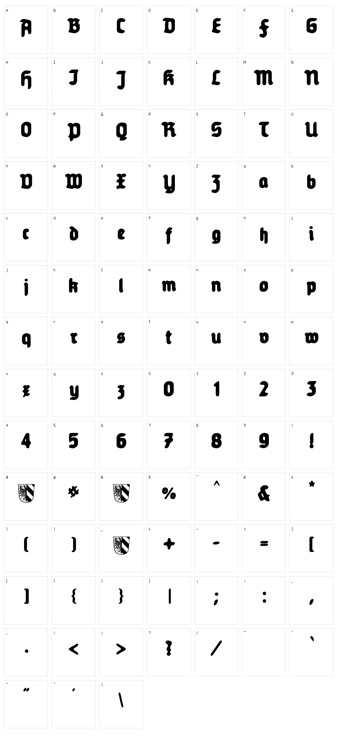 Old Nuremberg Character Set