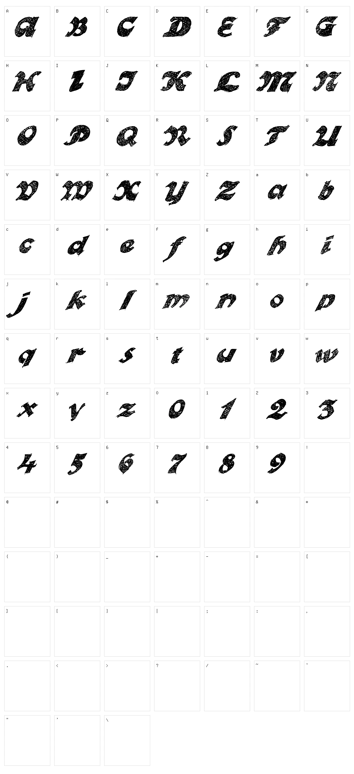 Otto Land Character Set