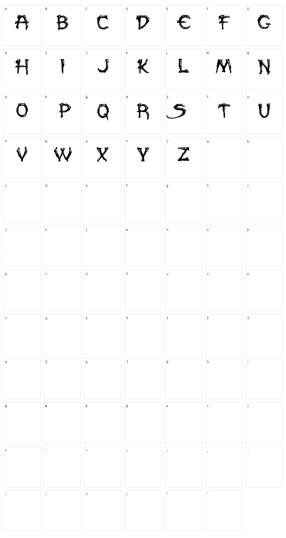 Paleos Character Set