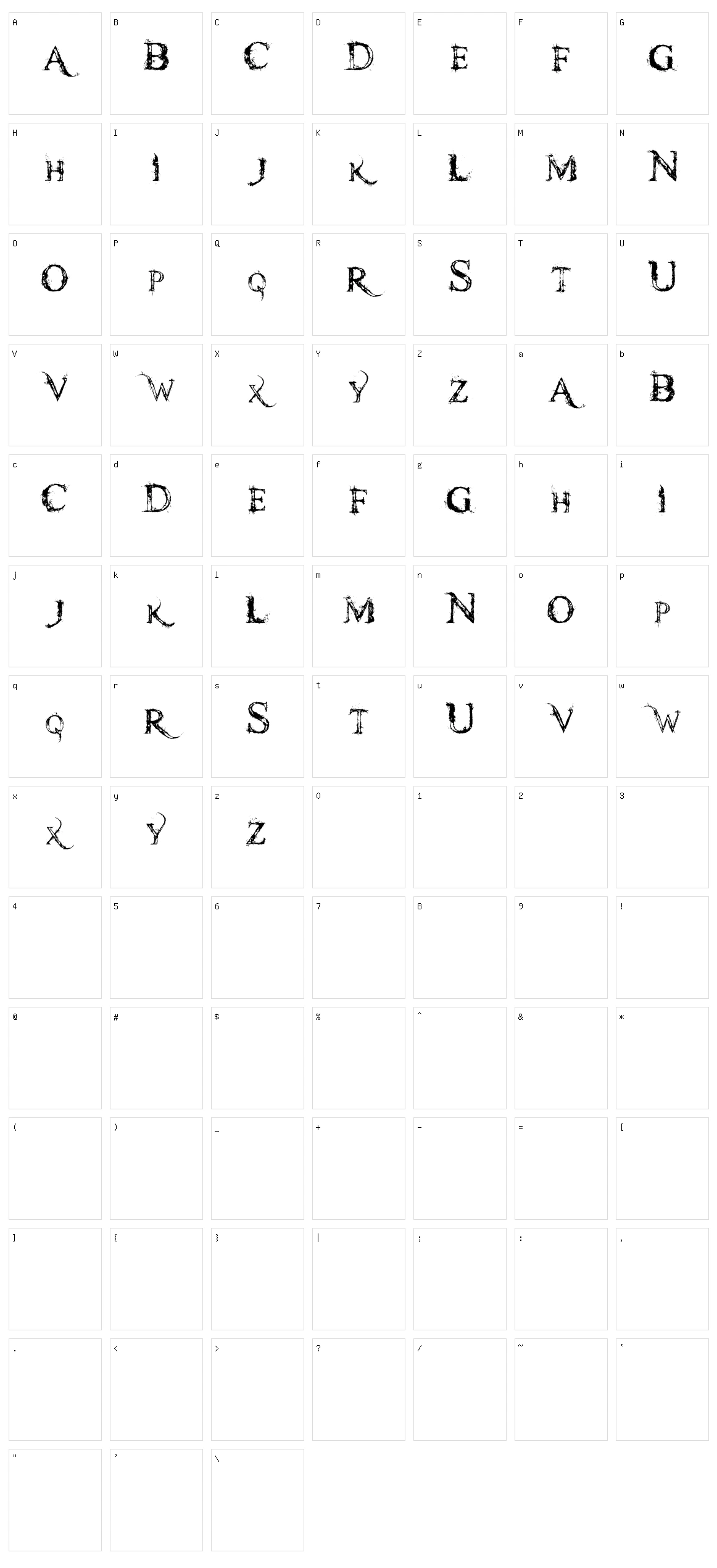 Scorch Flash Character Set