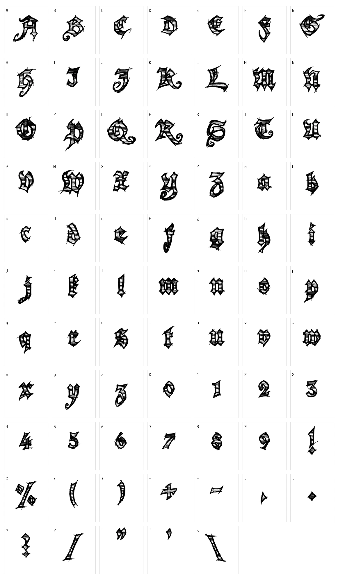 Season of the Witch Character Set