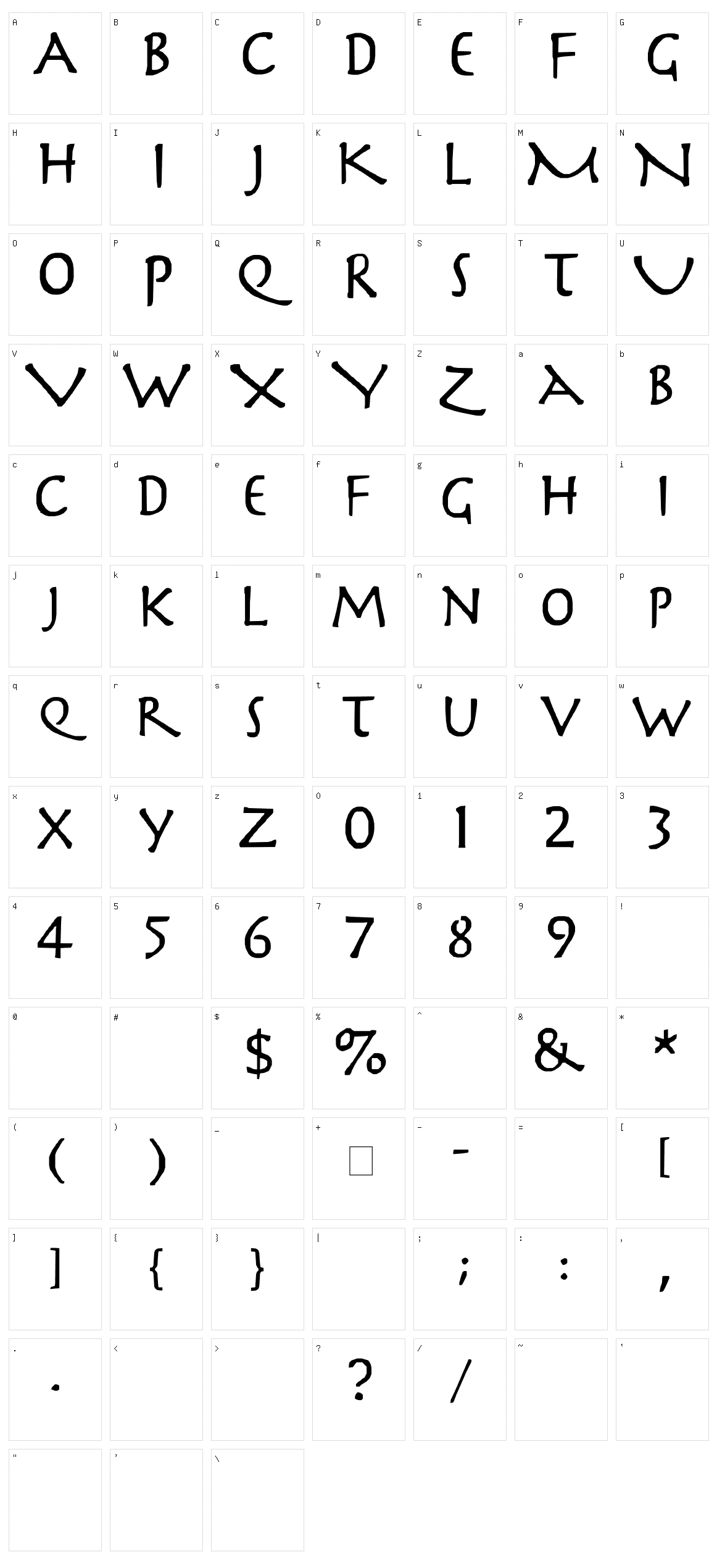 Slayer Character Set