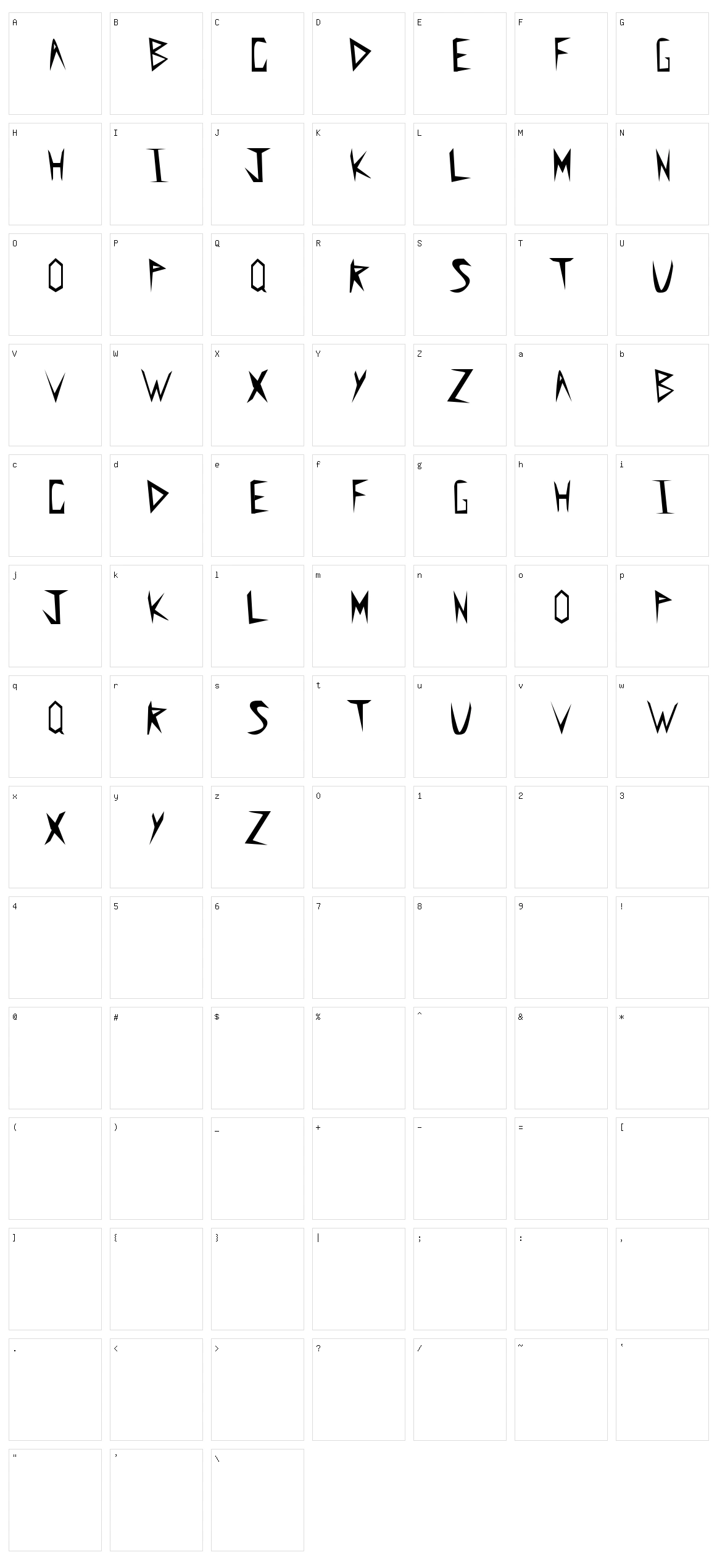 Spearhead Character Set