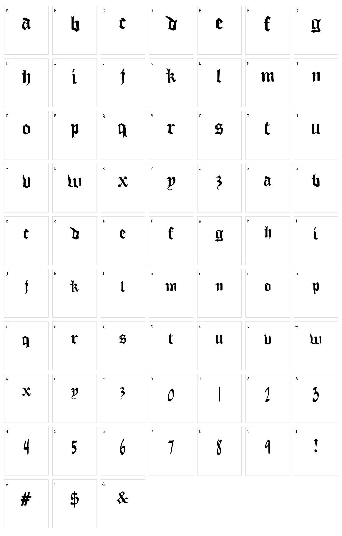 Thug Love DT Character Set