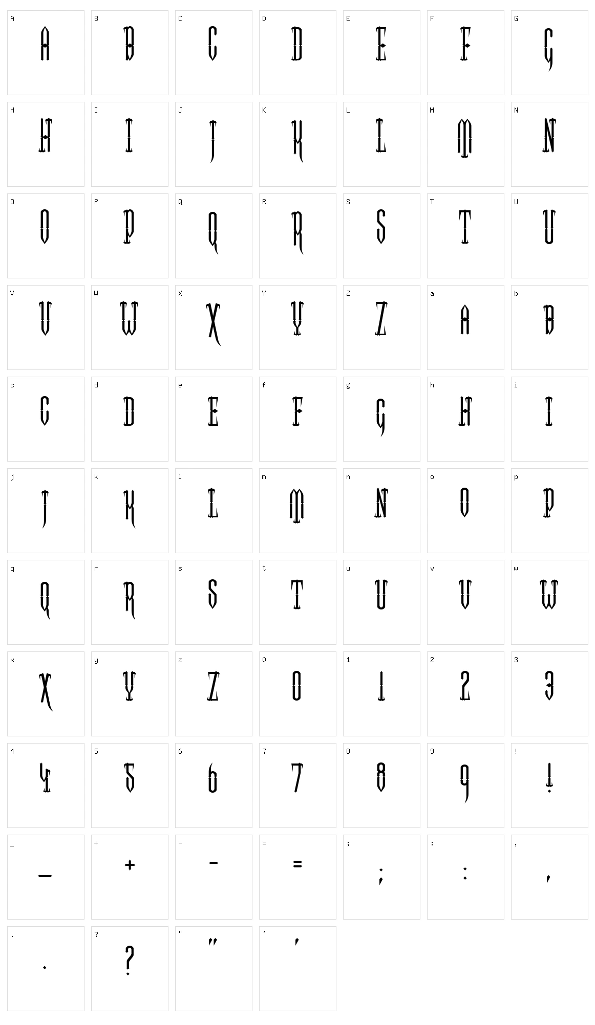 Two Gun Johann Character Set
