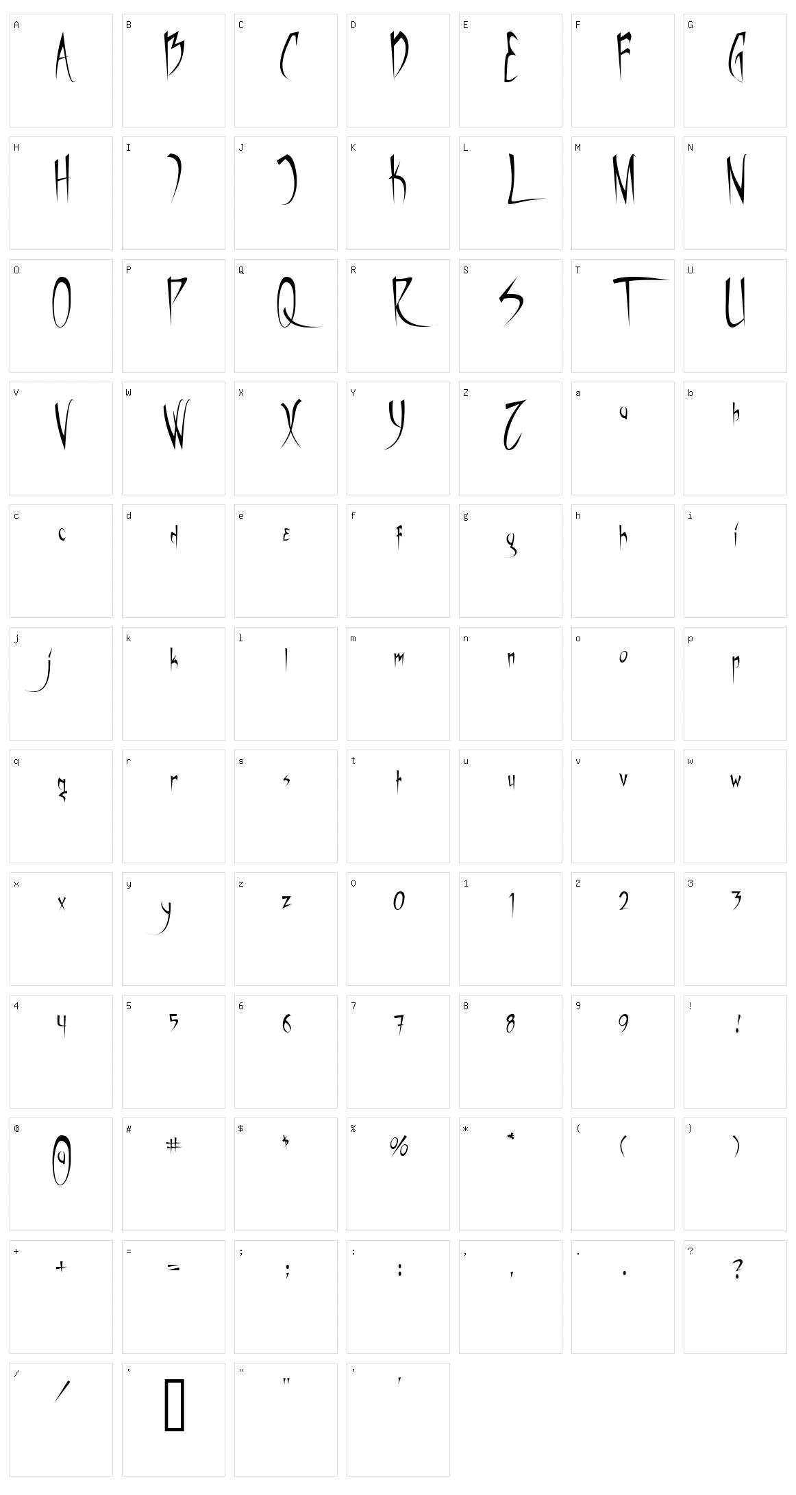 Vampiress Character Set