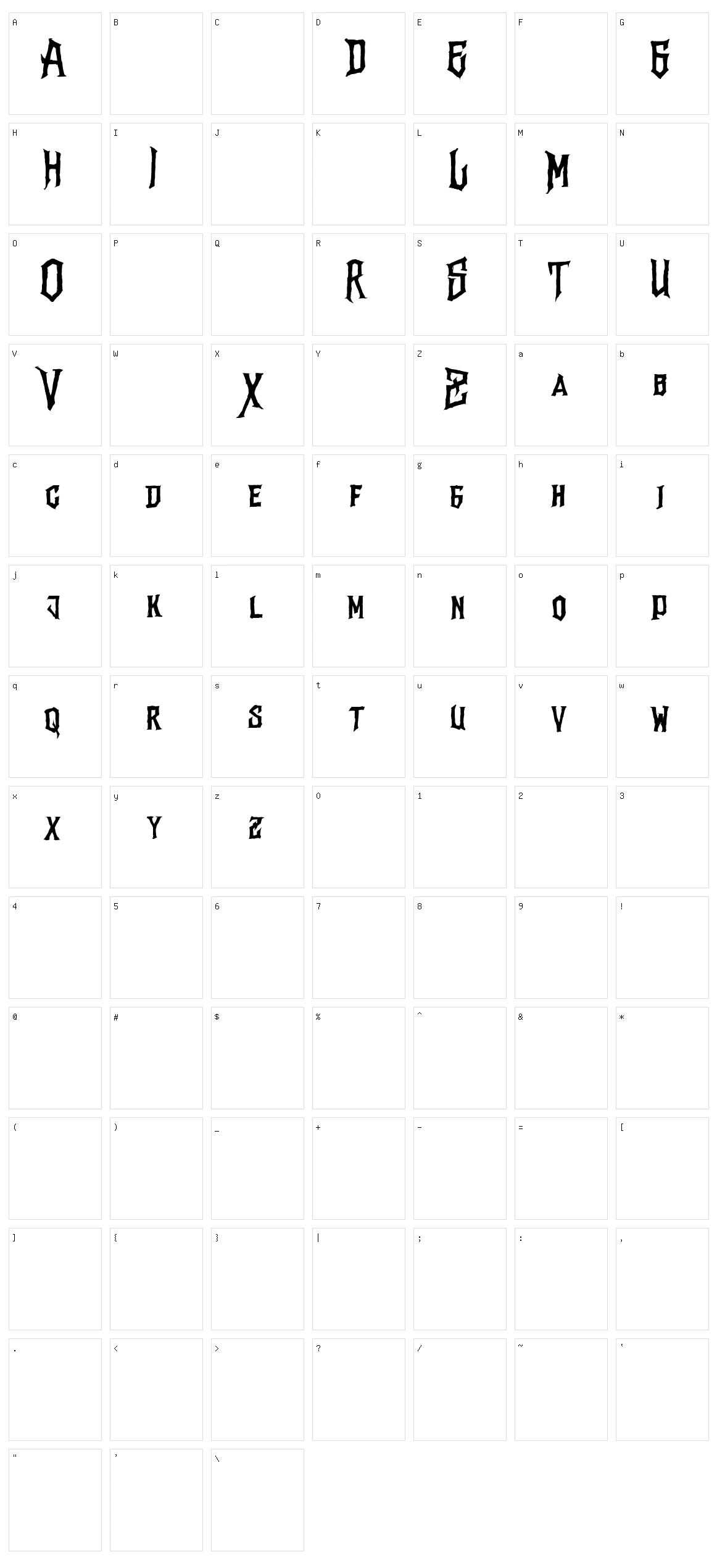 Vertigo Death Character Set