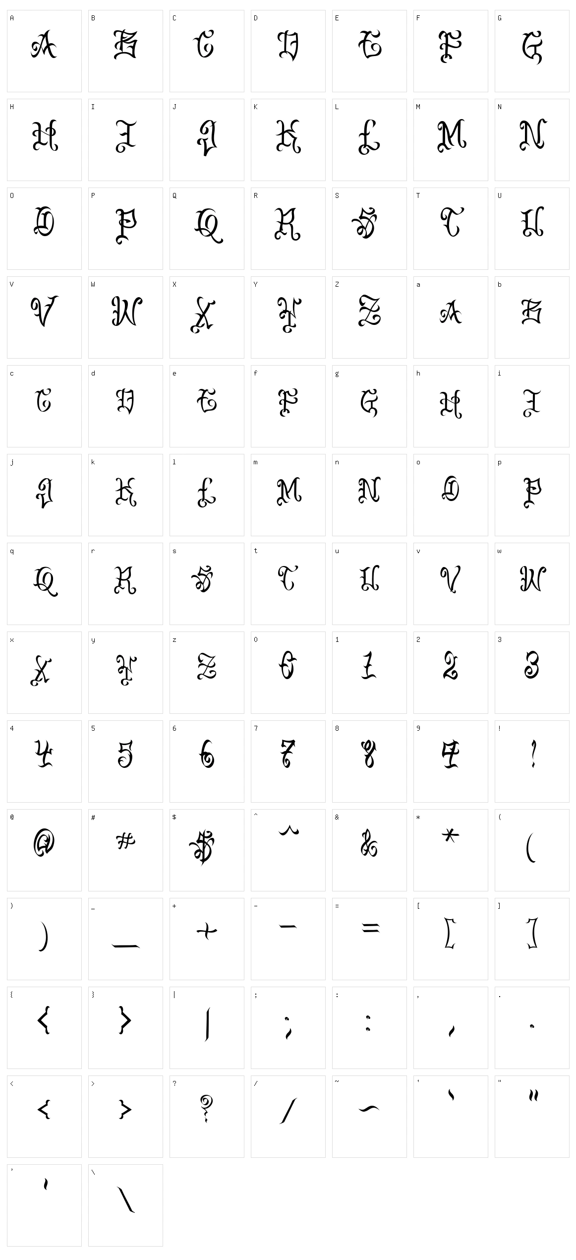 VTC Bad Englisch One Character Set