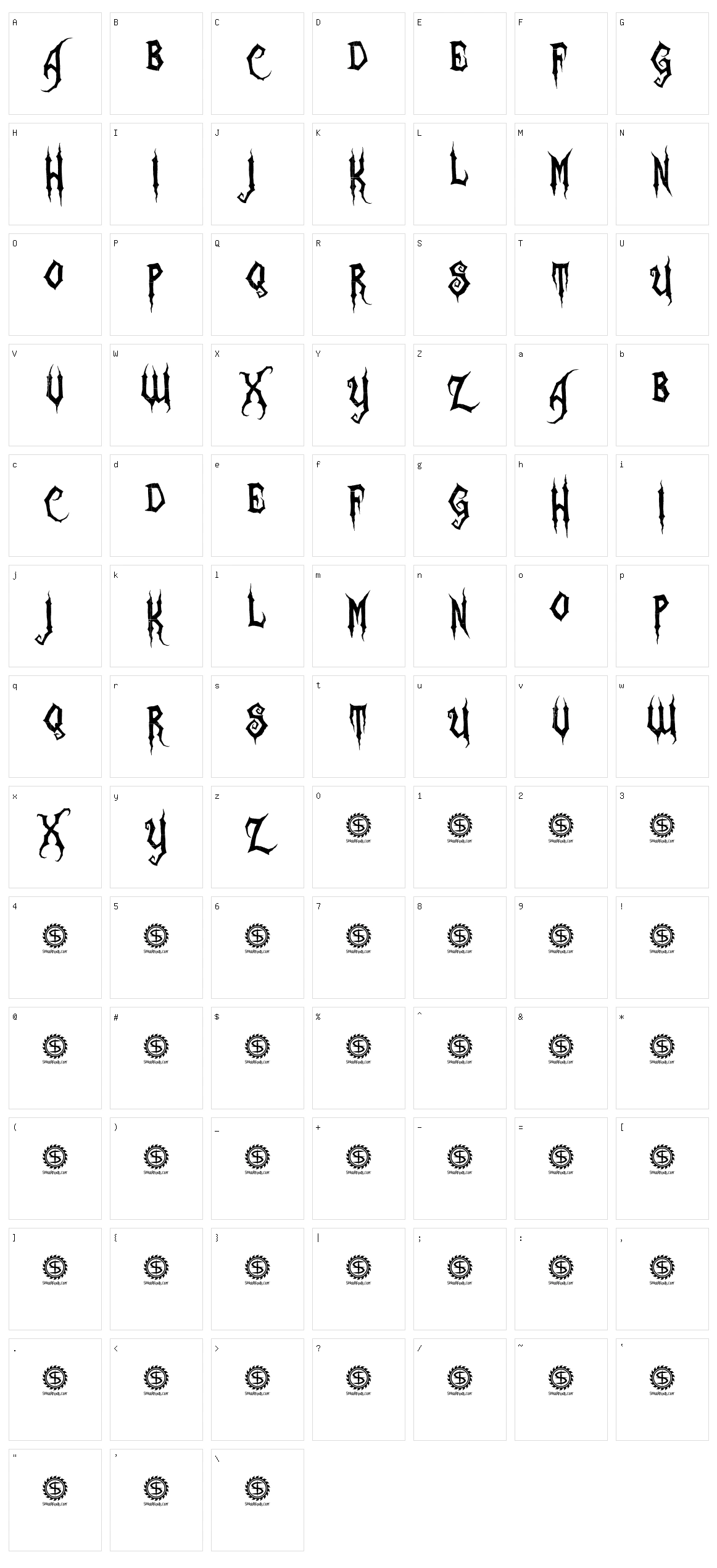 Zombie Holocaust Character Set