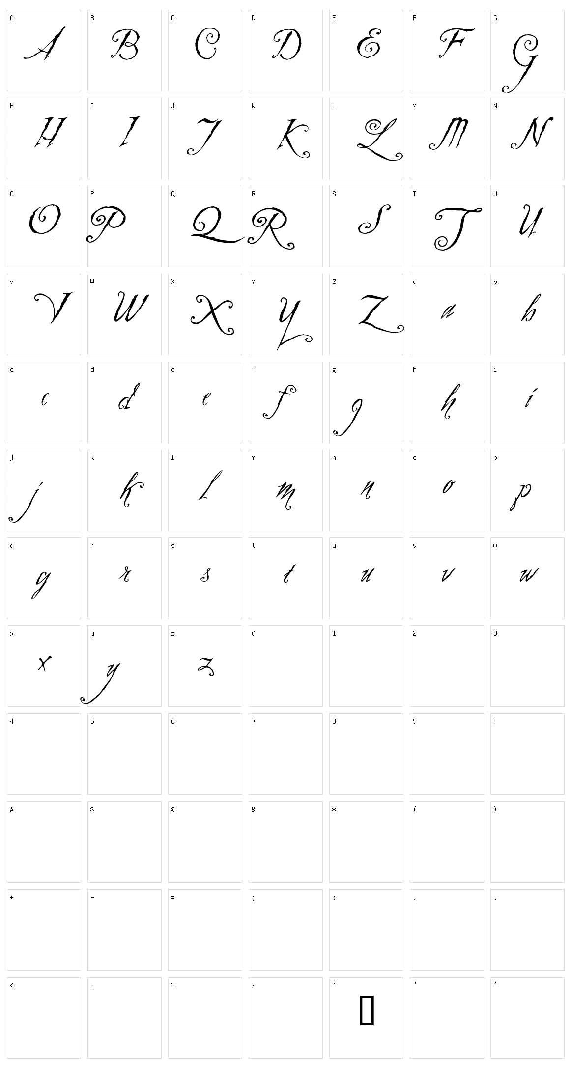 Zothique Character Set