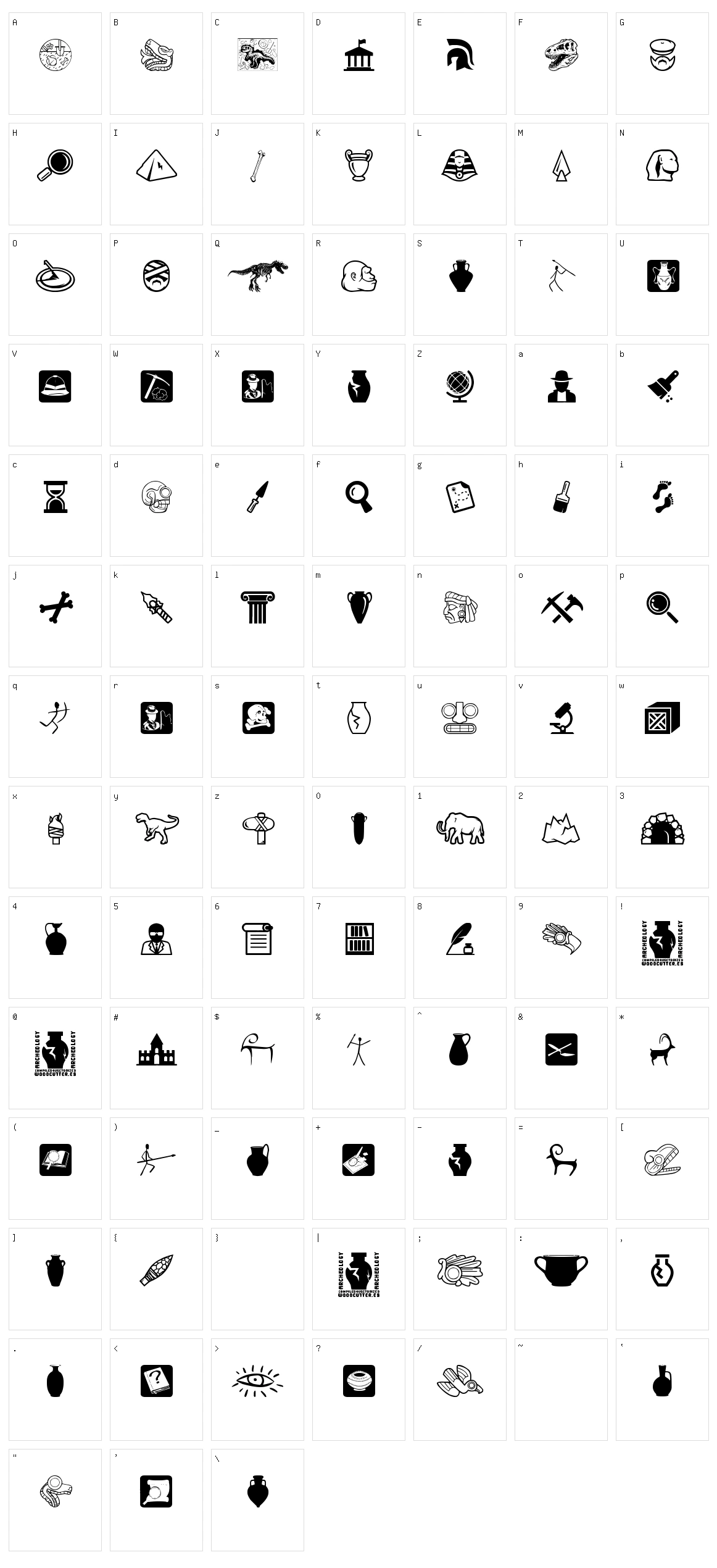 Archeology Character Set