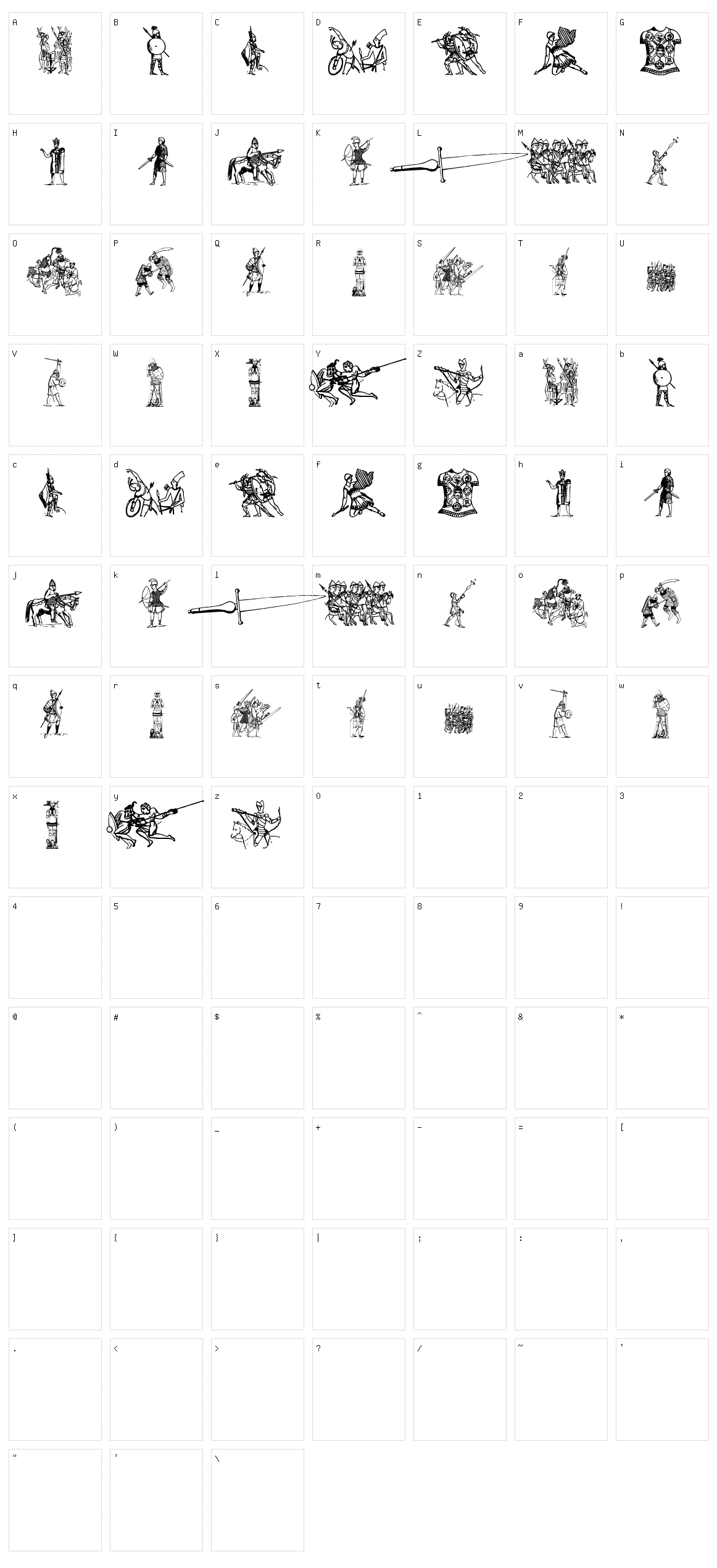 Ancient warriors and weapons TFB Character Set