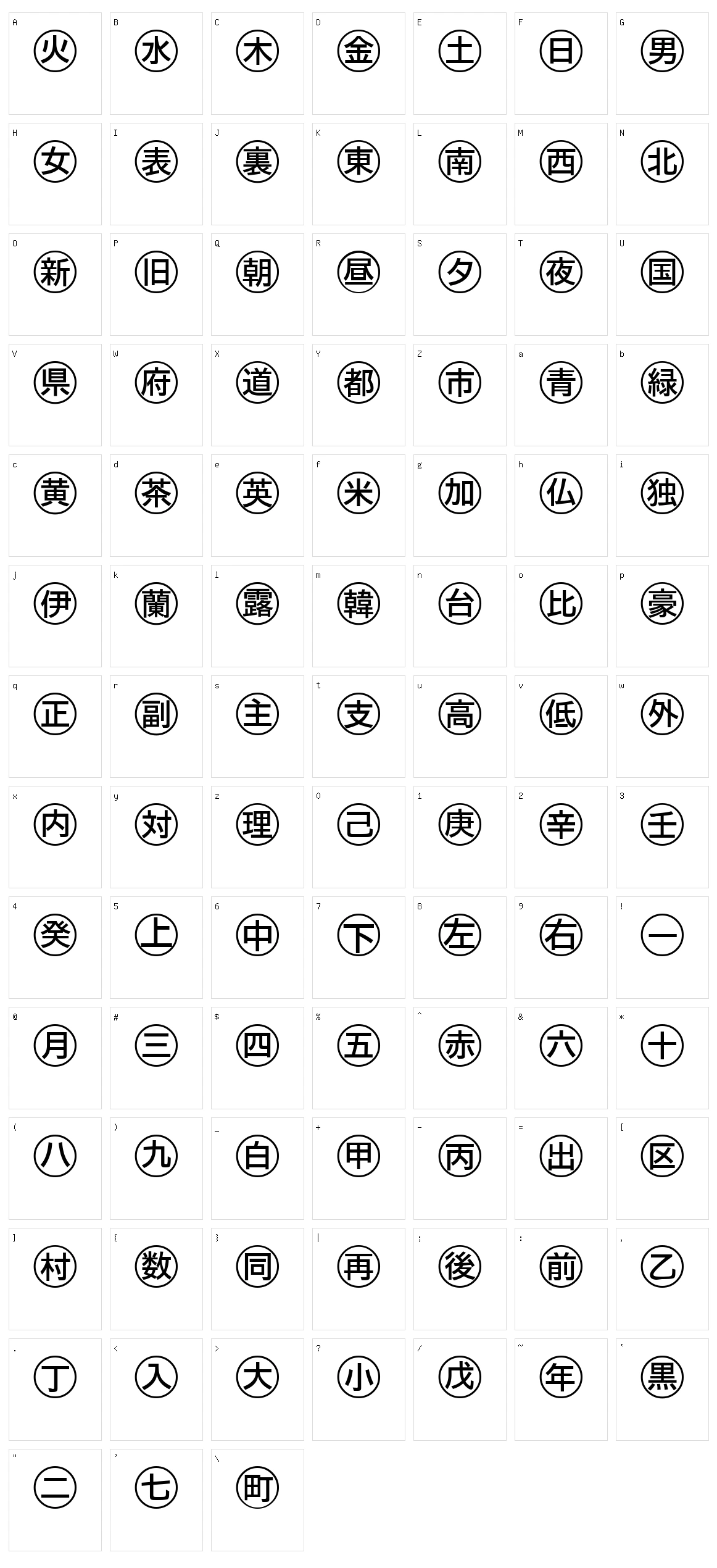 Bullets 4 Japanese Character Set