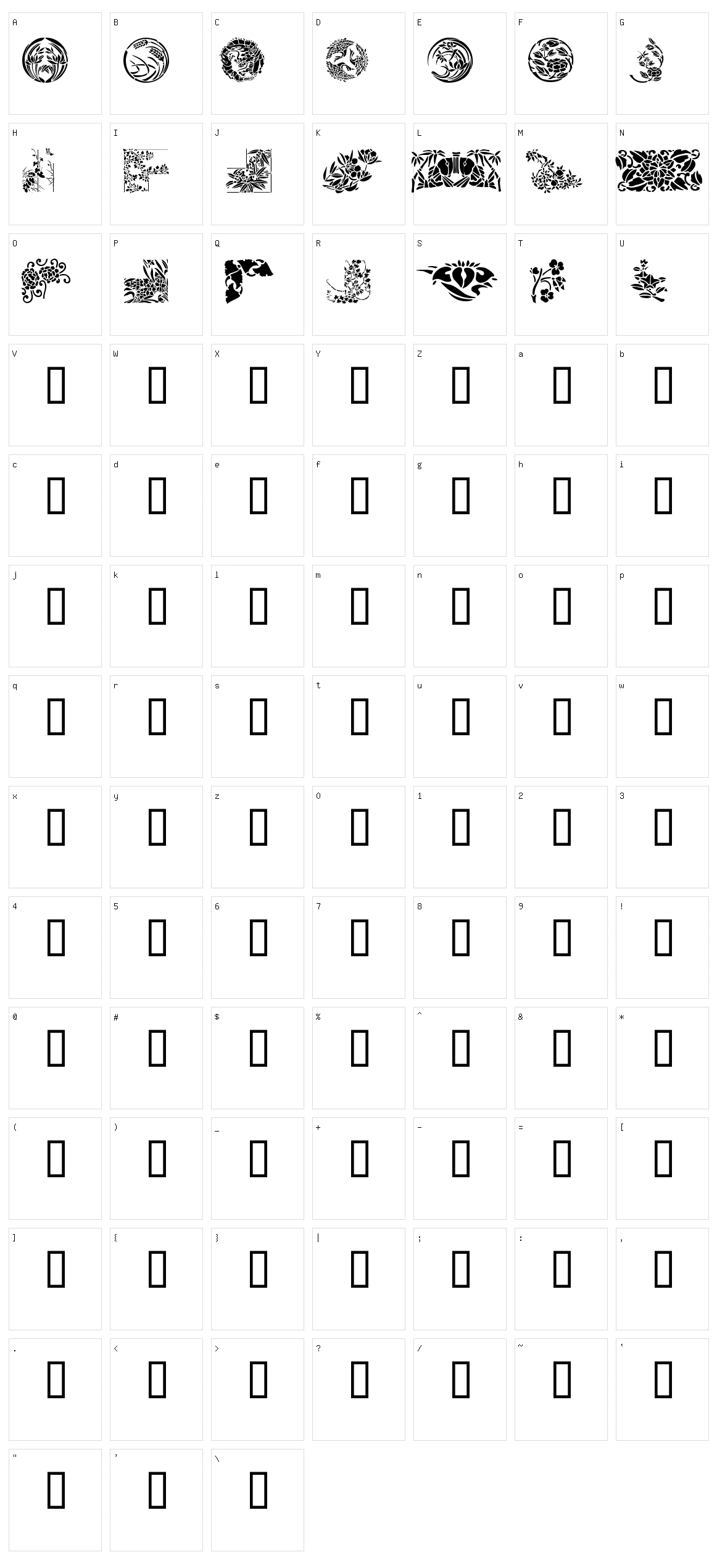 Japanese Designs Character Set