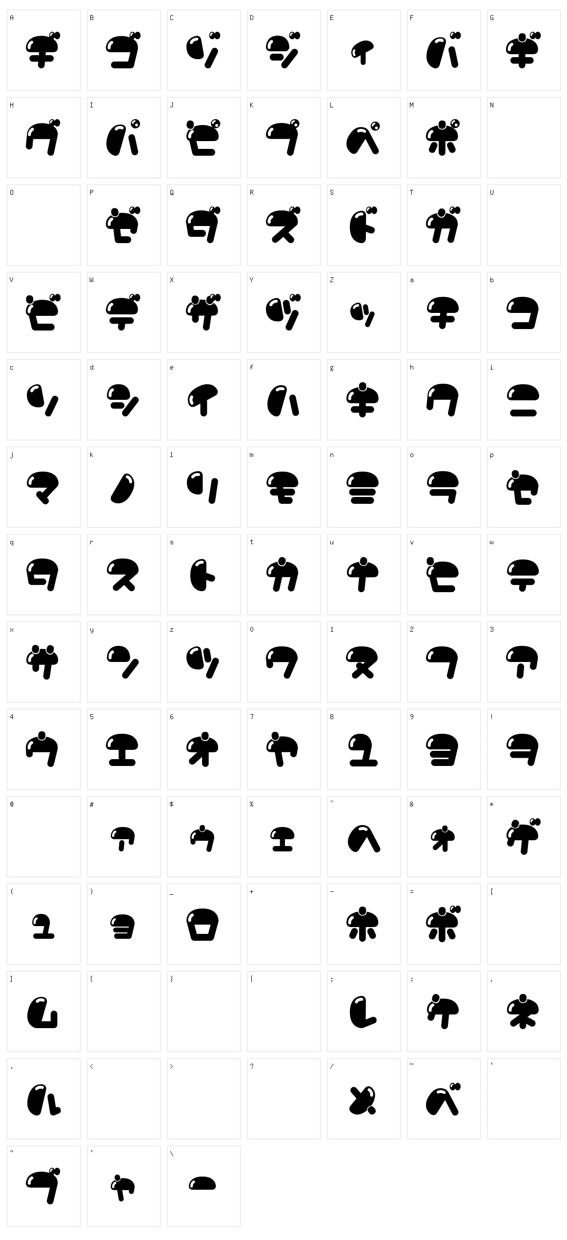 Nikukyu Character Set