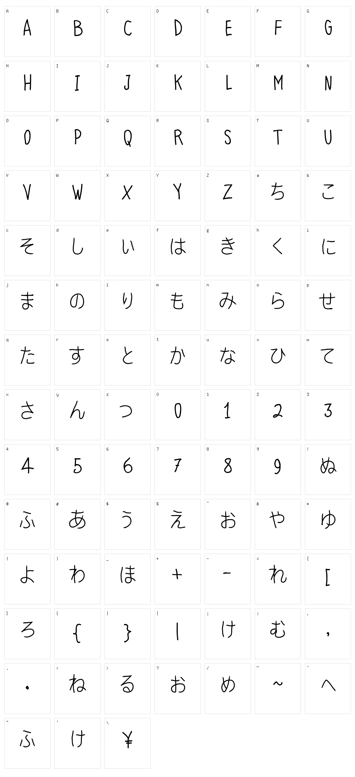 Ballpoint Pen NHK Character Set