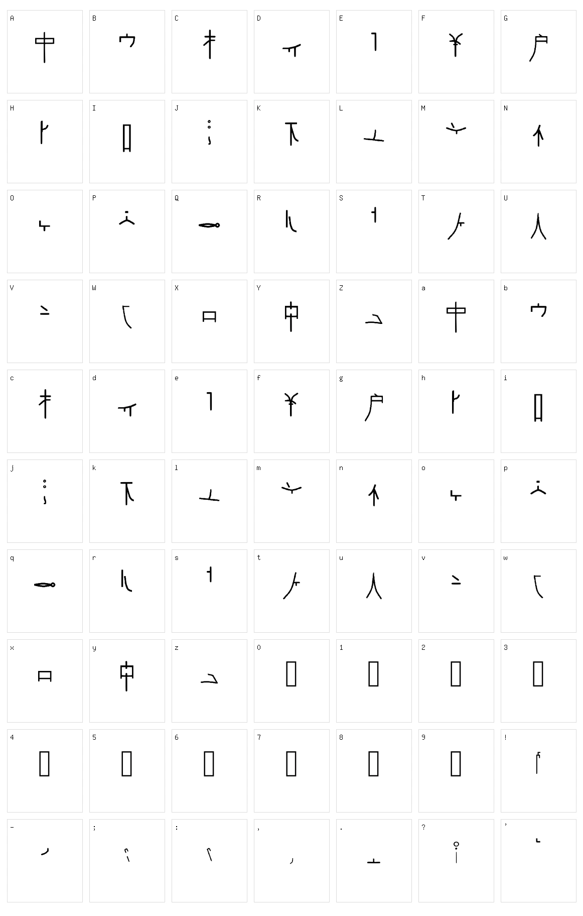 Alphacode Emperor Character Set