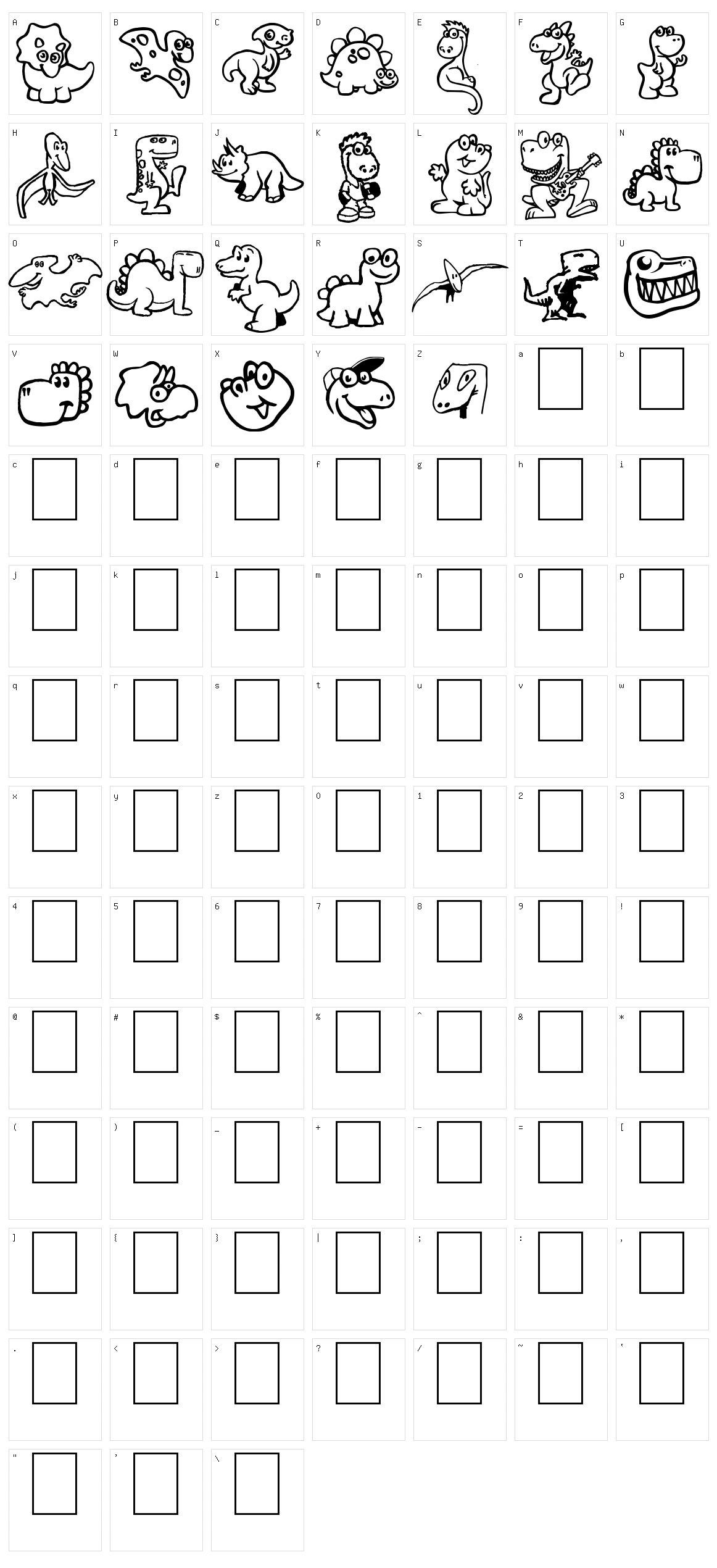Dinoz Character Set