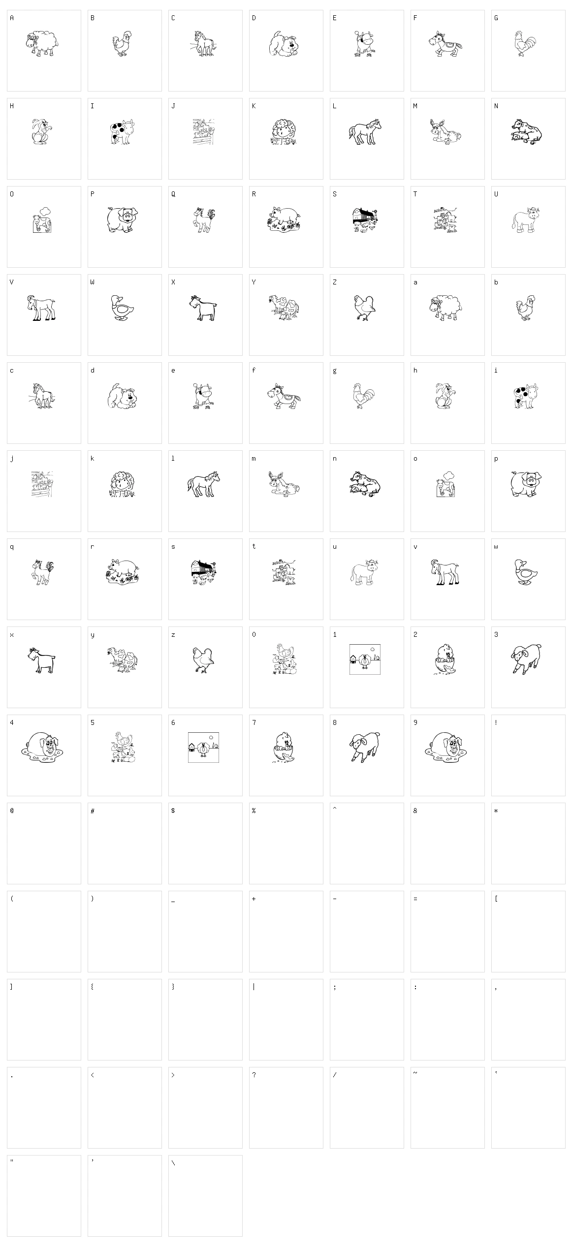 Farm Character Set