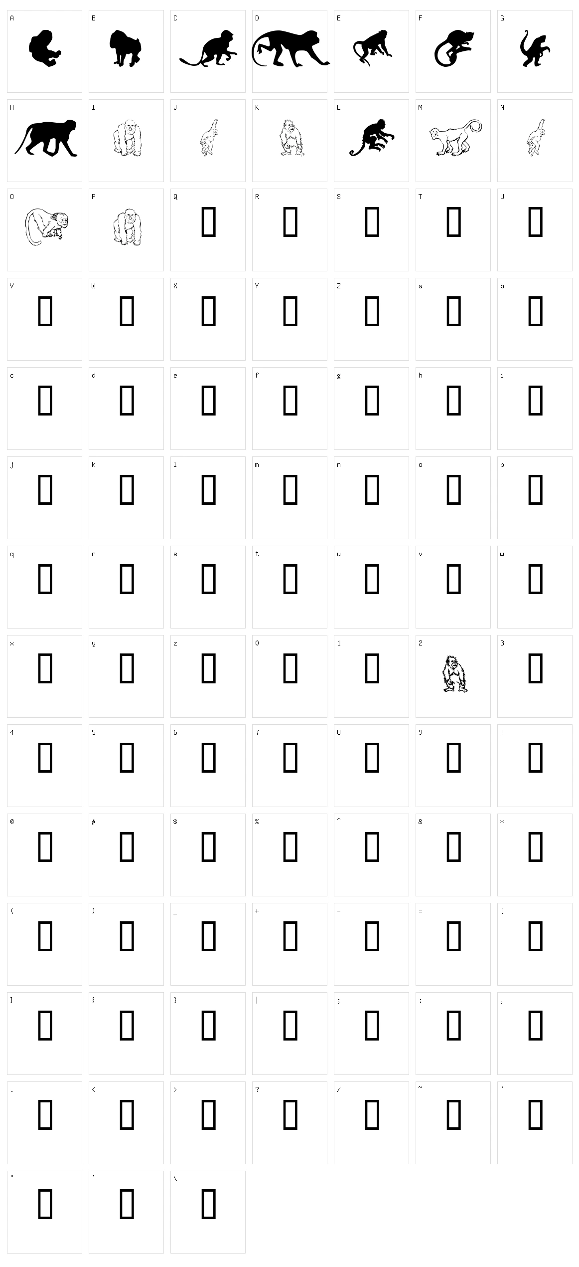 Monkeys DC Primates Character Set