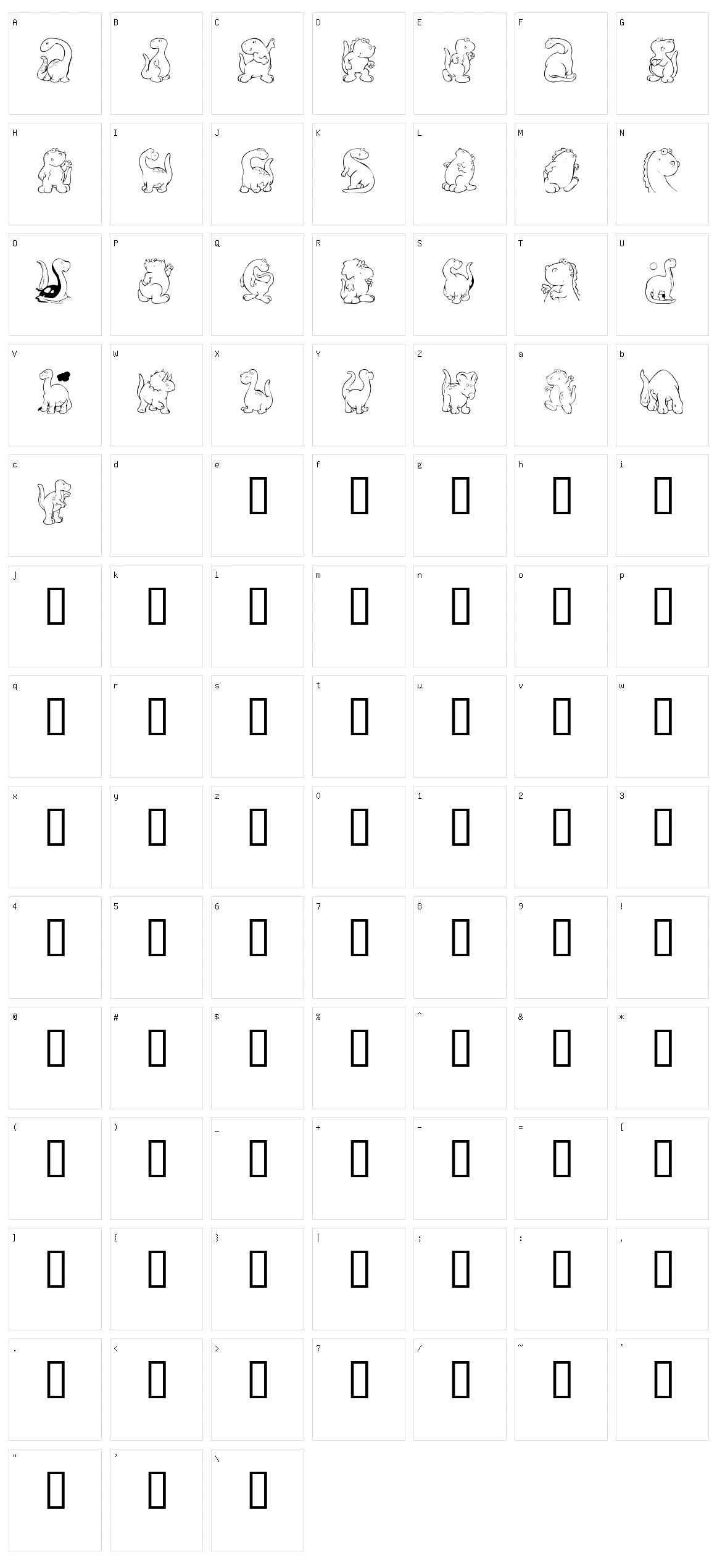 KR Nicky's Dinos Character Set