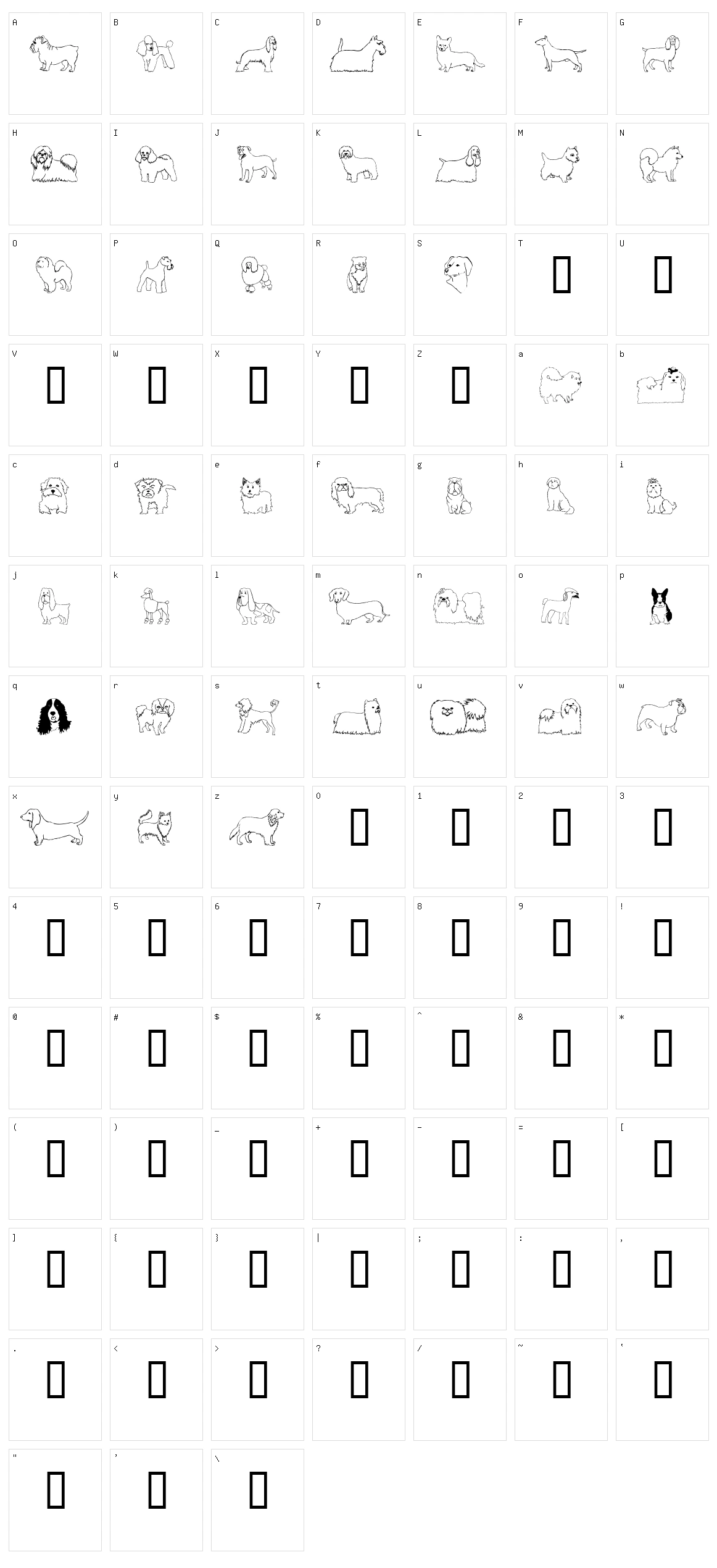 Puppins Character Set