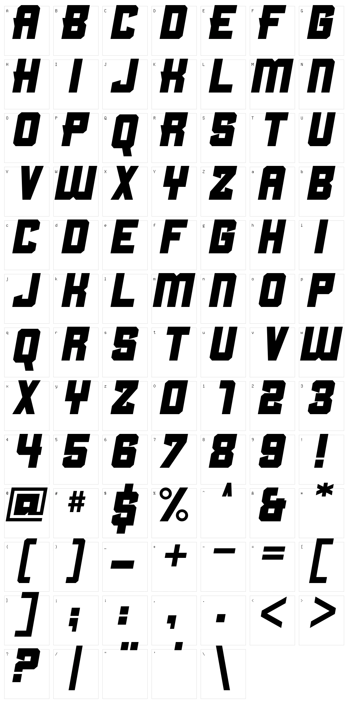 Clean Sports Character Set