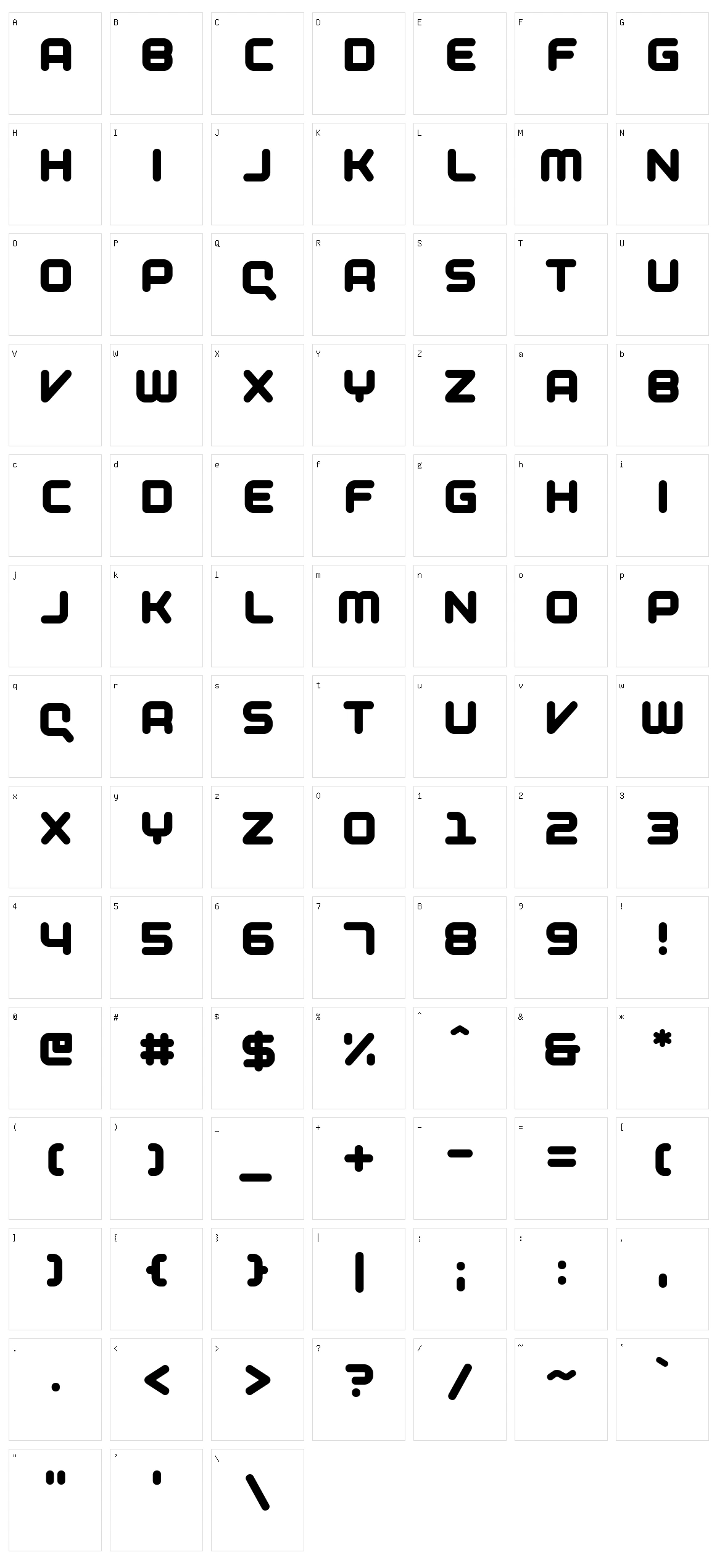 Compacity Character Set