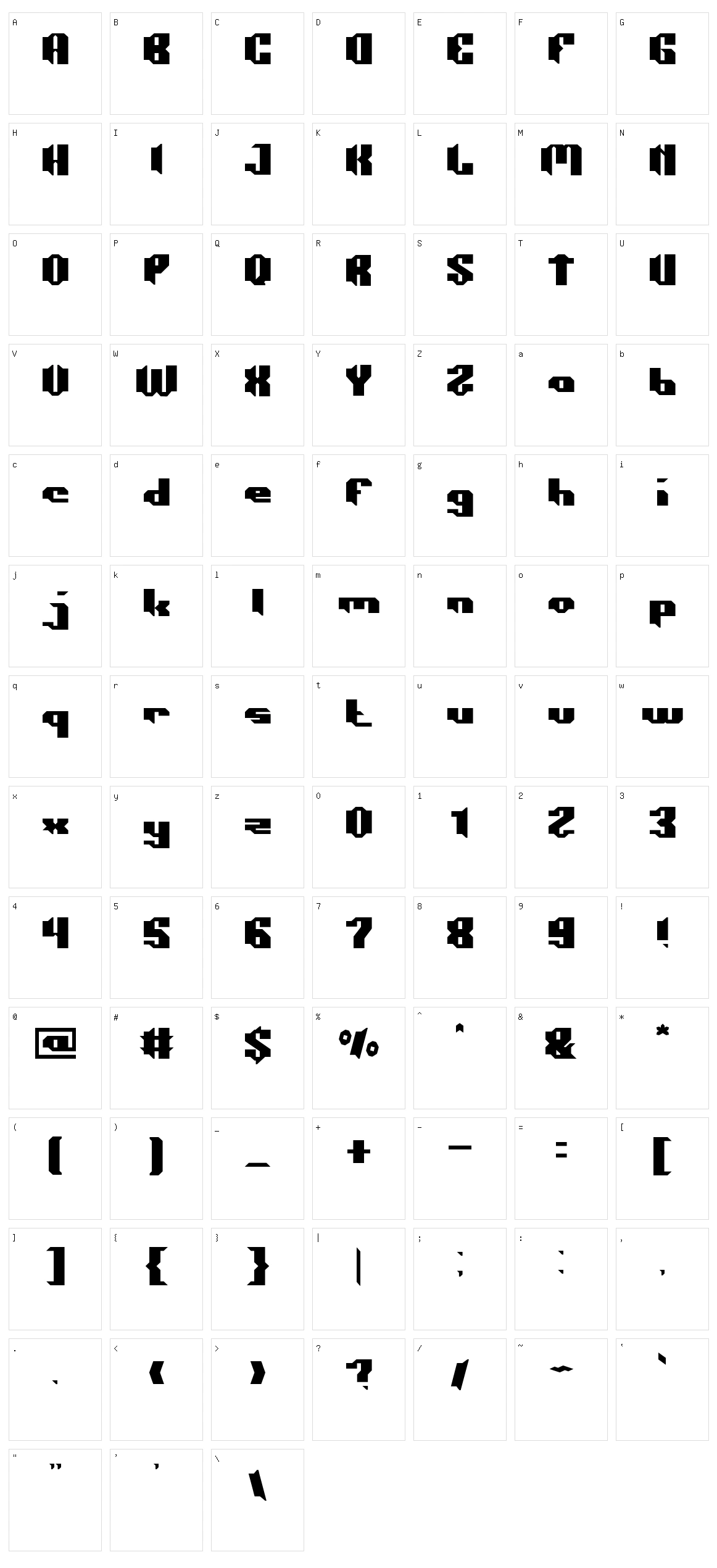 Construction Character Set