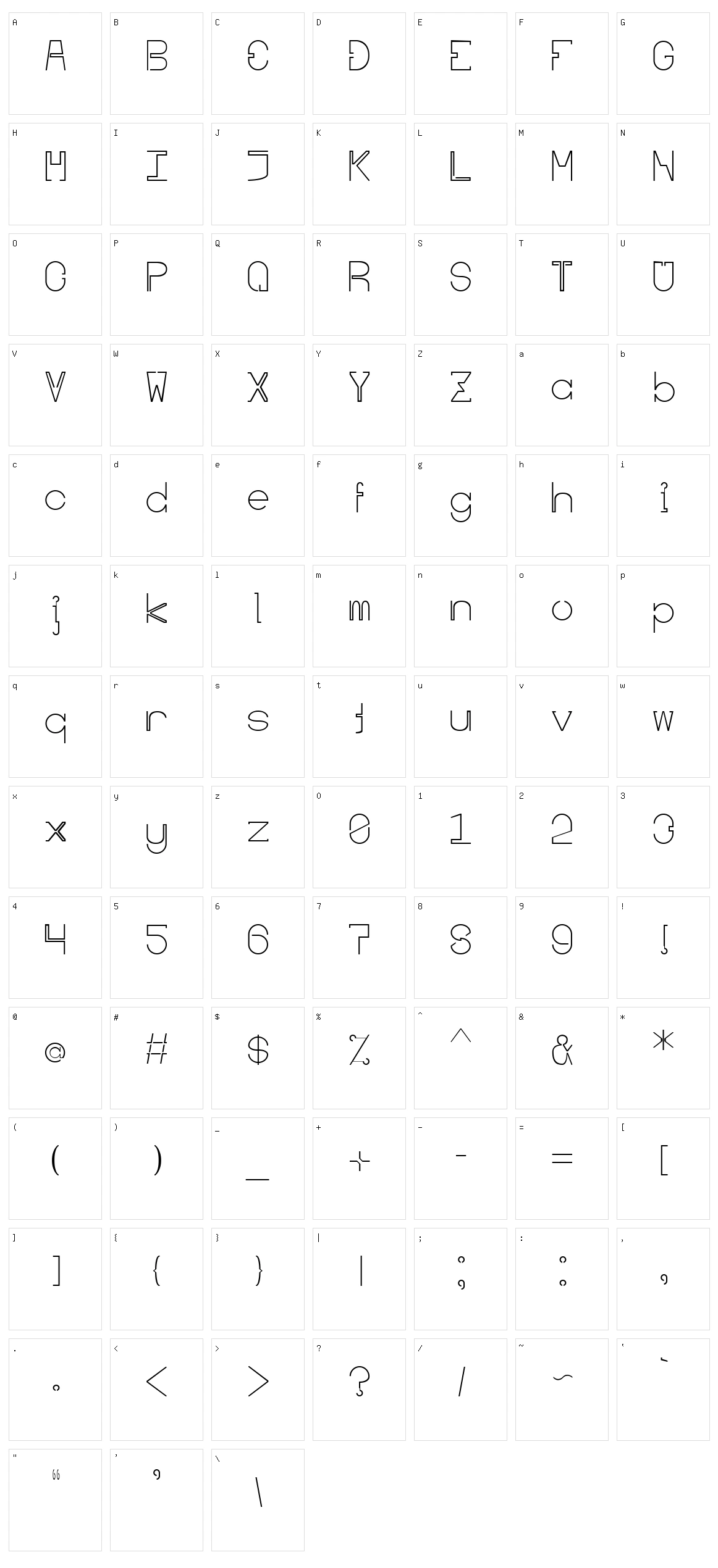 Continuity Character Set