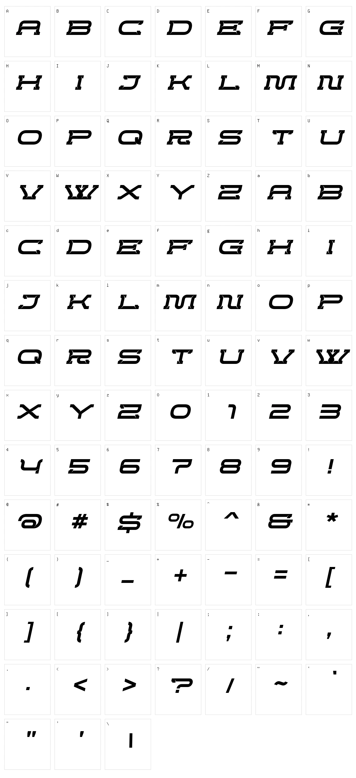 Creword Character Set