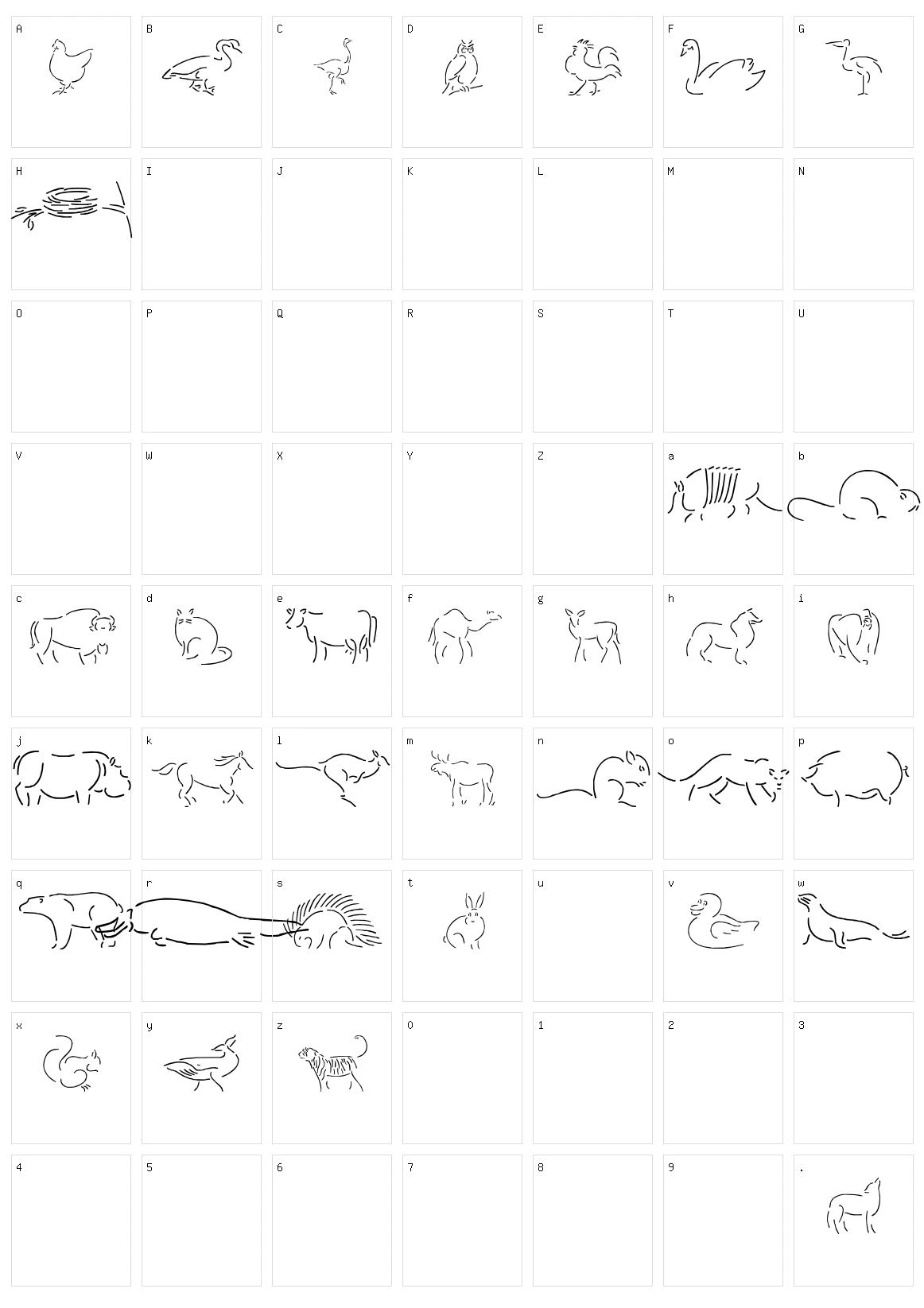 Founa BC Character Set