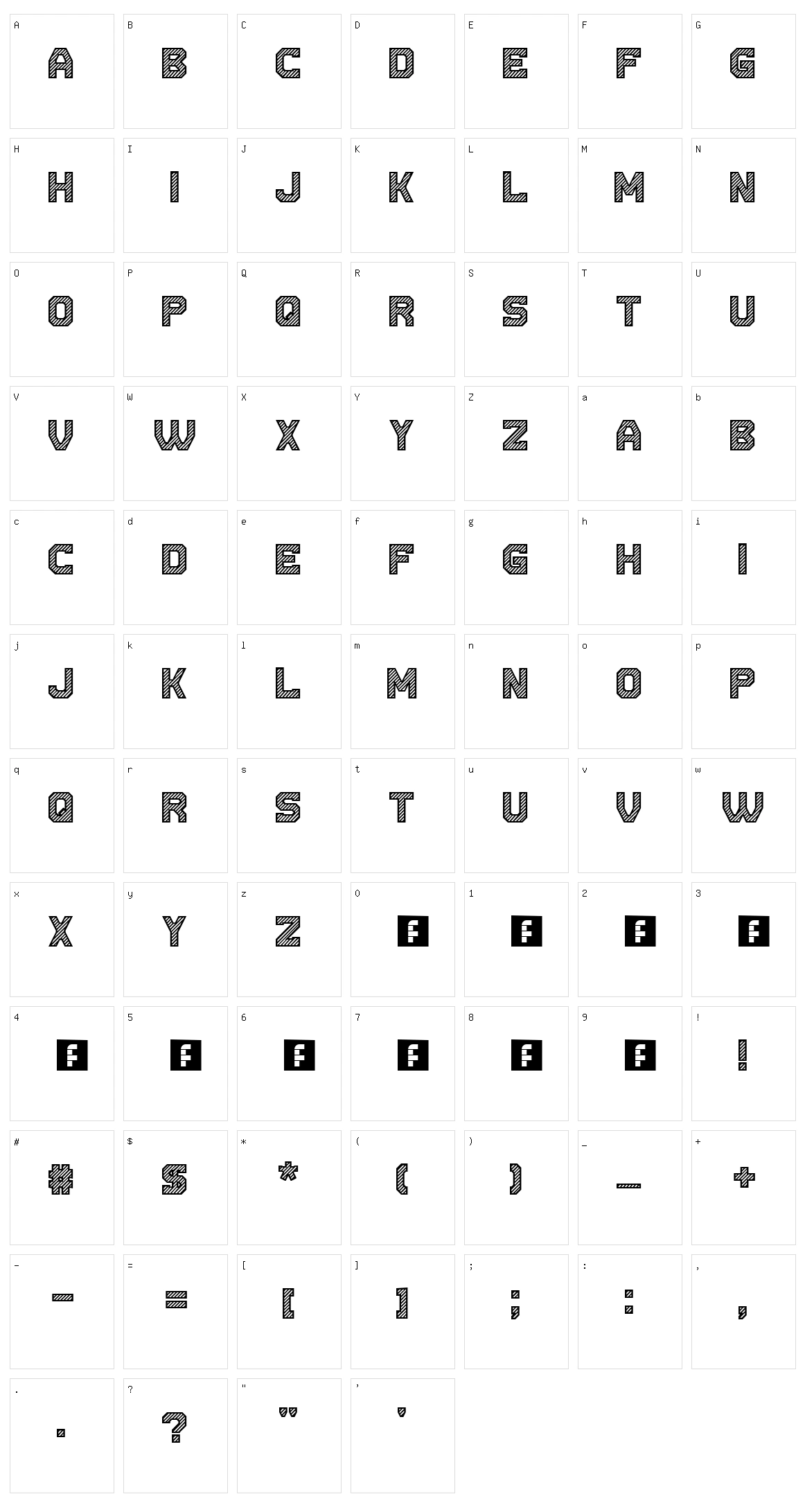 Cut the paper Character Set