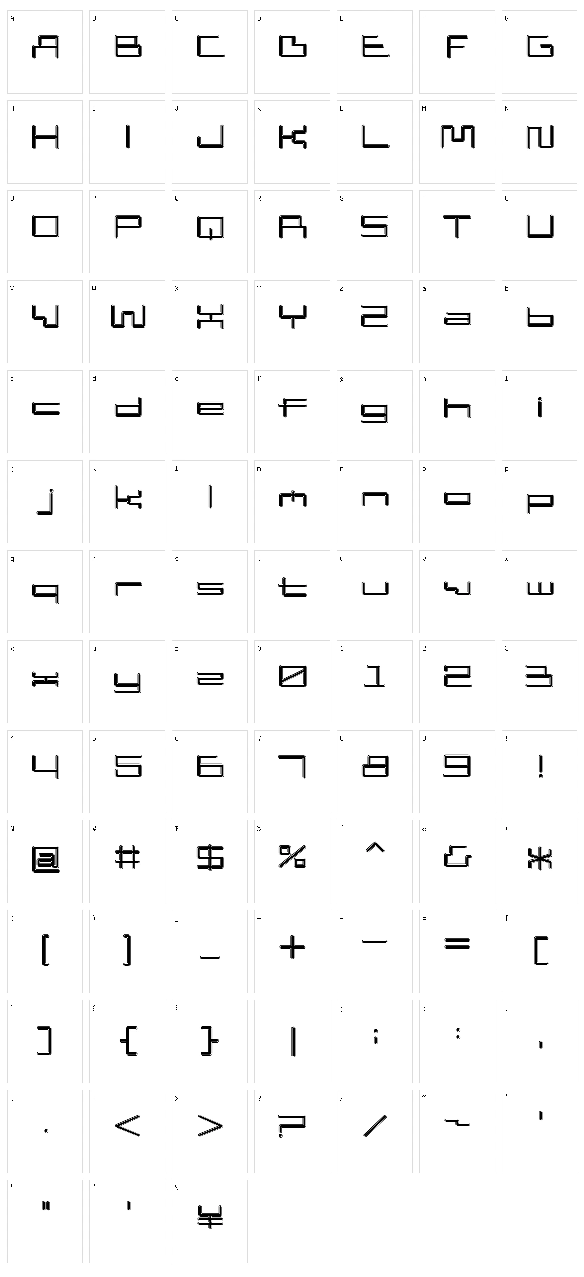 D3 Pipism Character Set