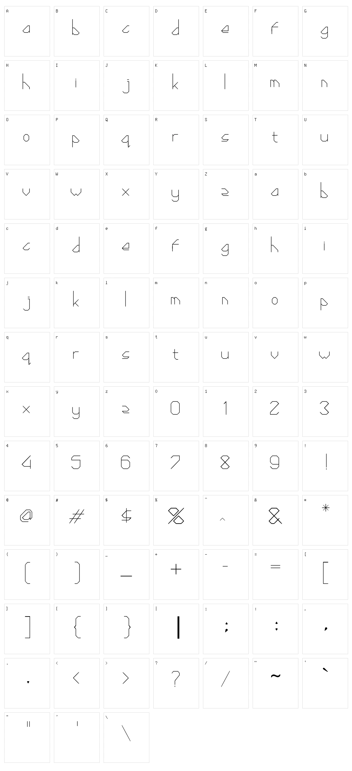 Diamond Cut Character Set