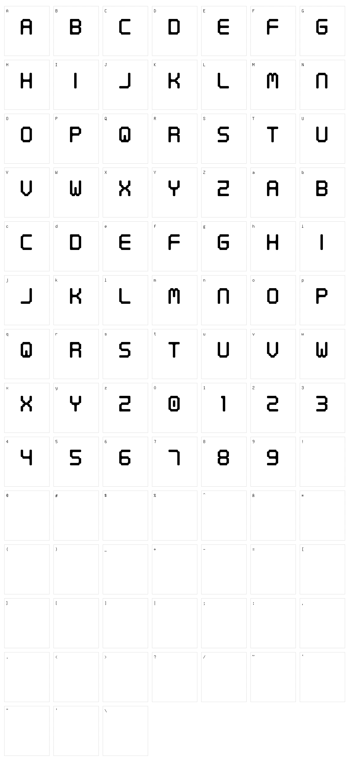 Digital Tech Character Set