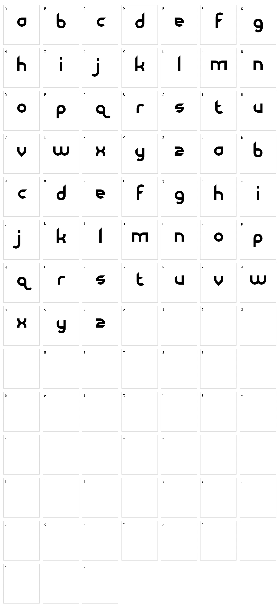 Dirty Flamingo Character Set