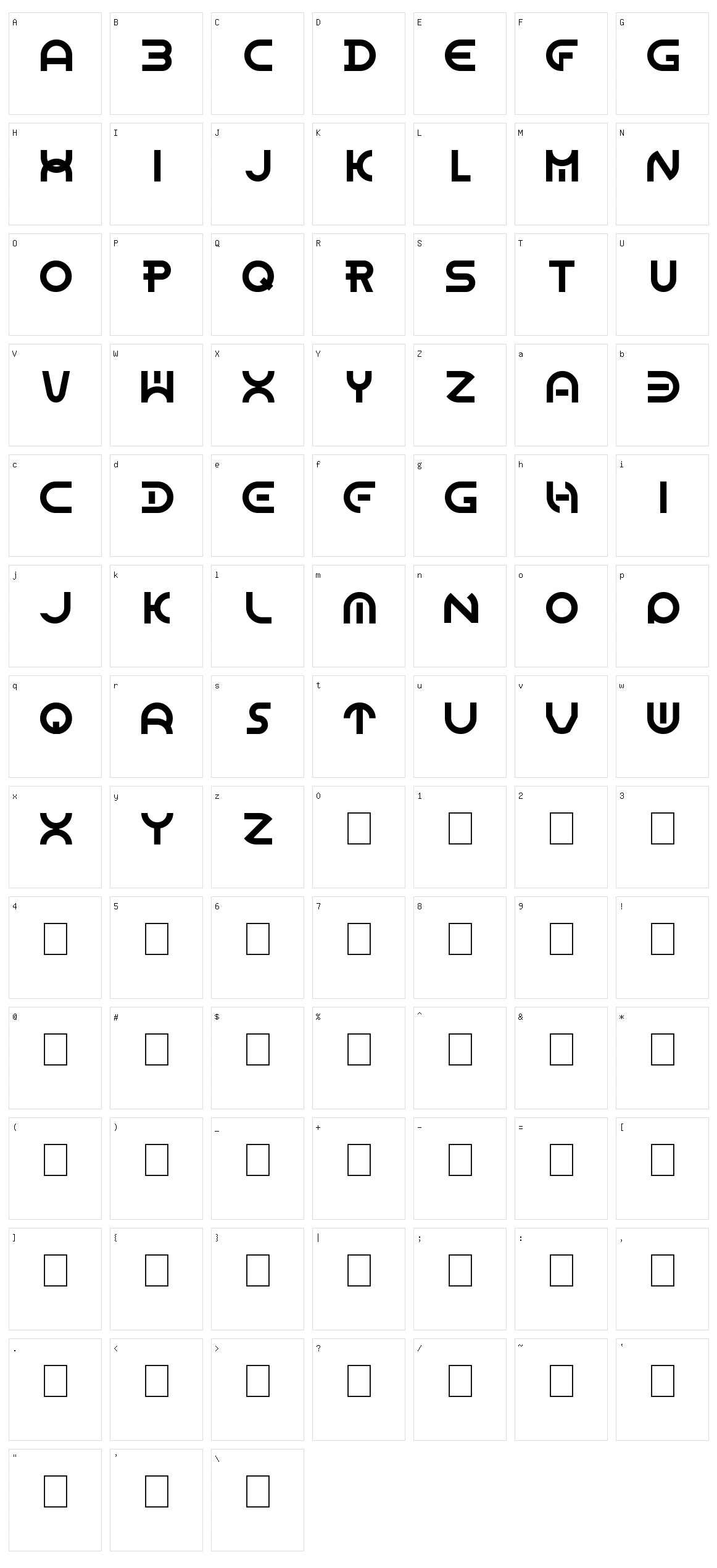 Dome Circle Character Set