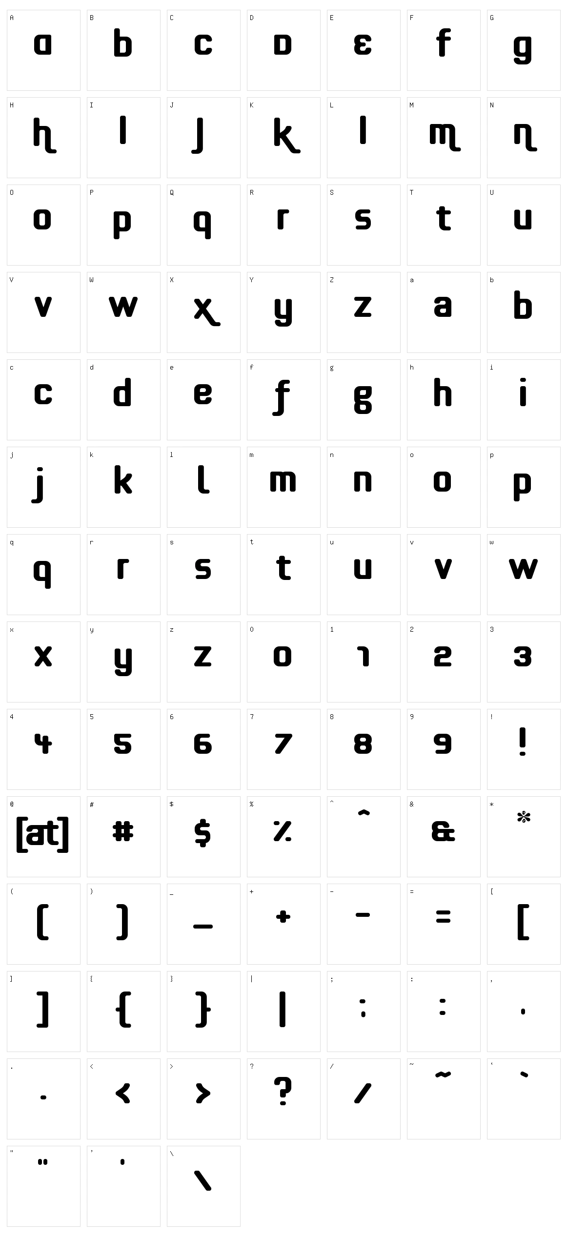 Effortless Character Set